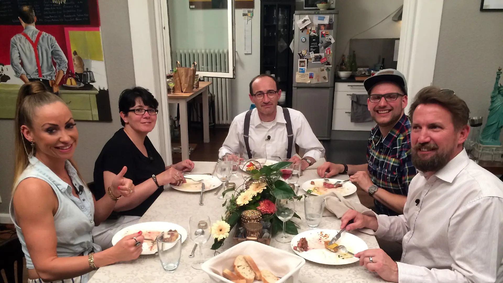 V.l.: Katharina, Martina, Gastgeber Osman, Florian und Matthias.