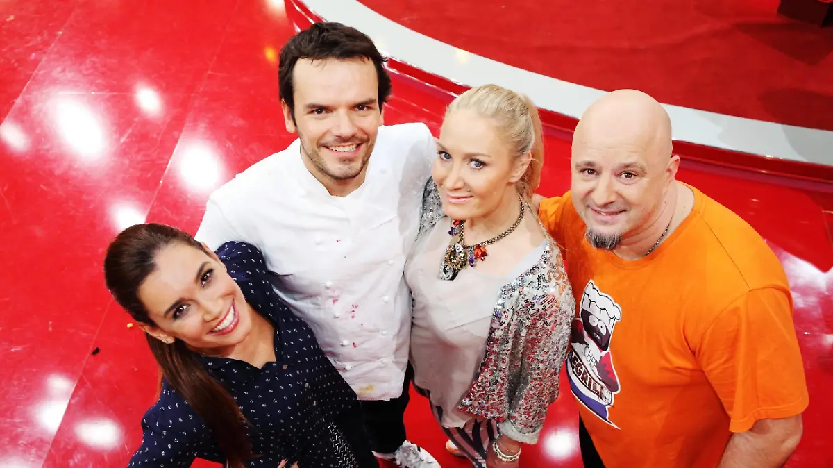 V.l.: Jana Ina Zarrella, Steffen Henssler, Janine Kunze, Detlef Steves