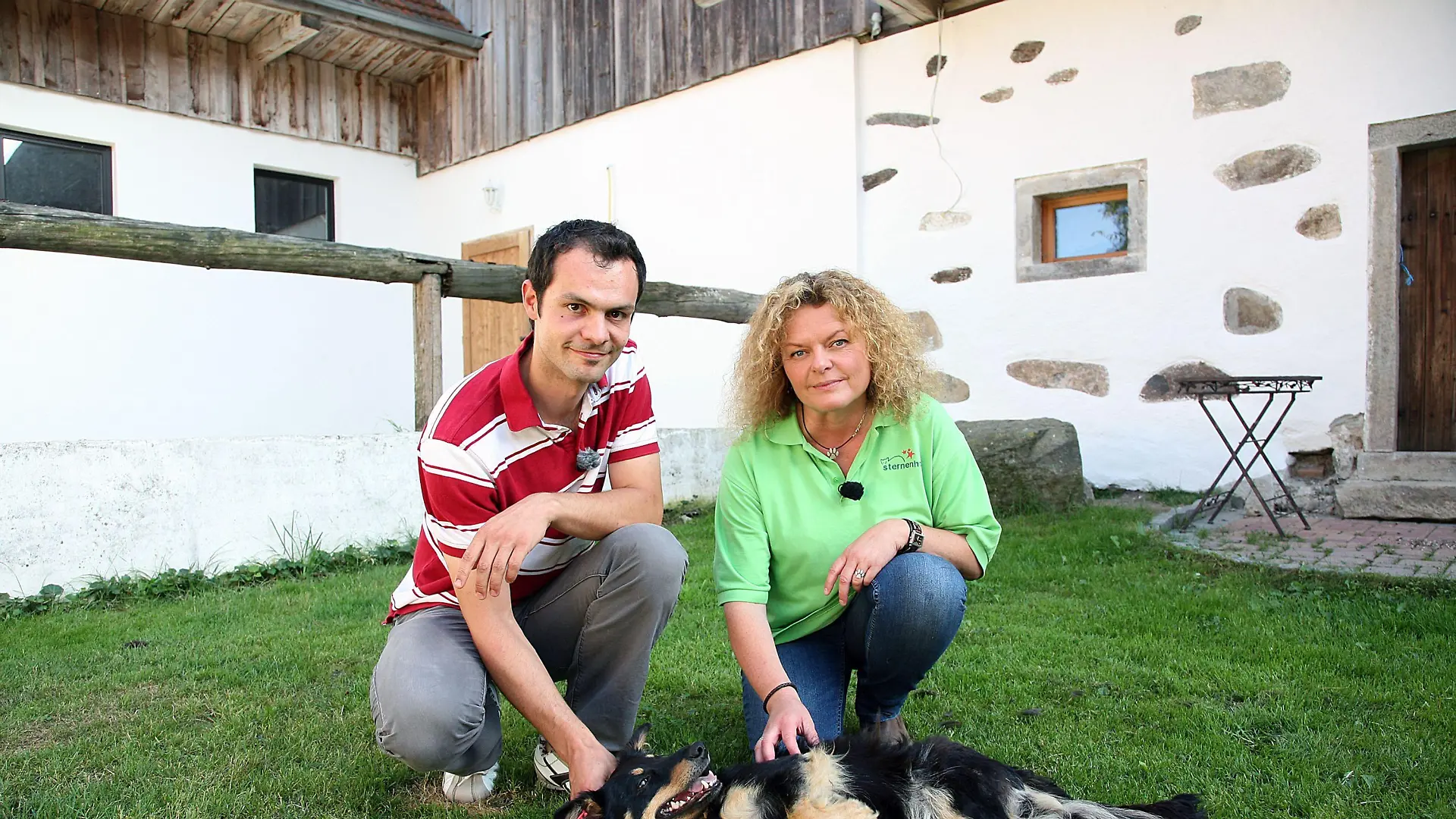 Erwin Denkmayr und Christina Schmidt mit Hündin Hope
