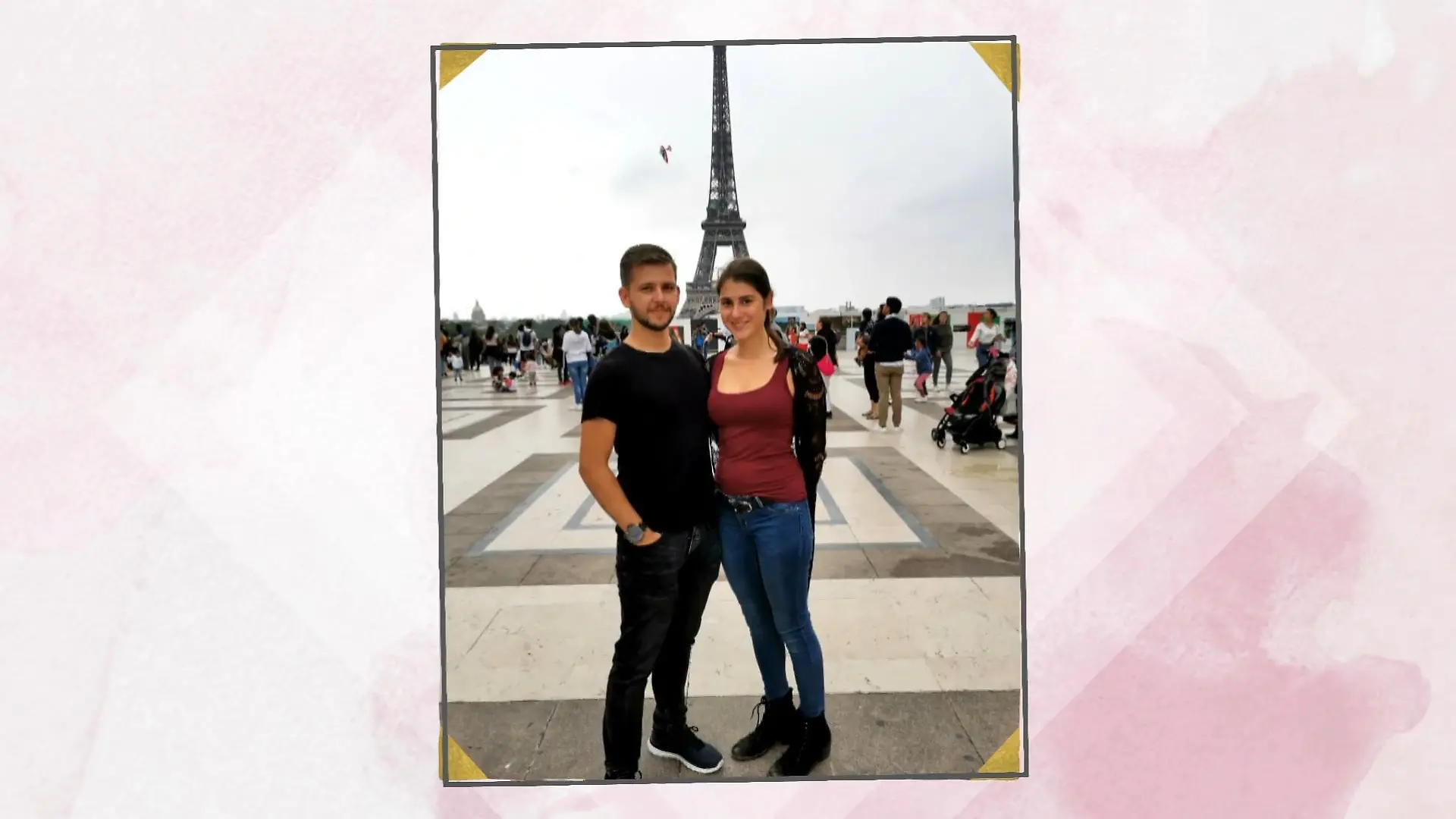 Laura und Fabian in Paris. Hier bekam die Braut dann auch ihren Heiratsantrag.