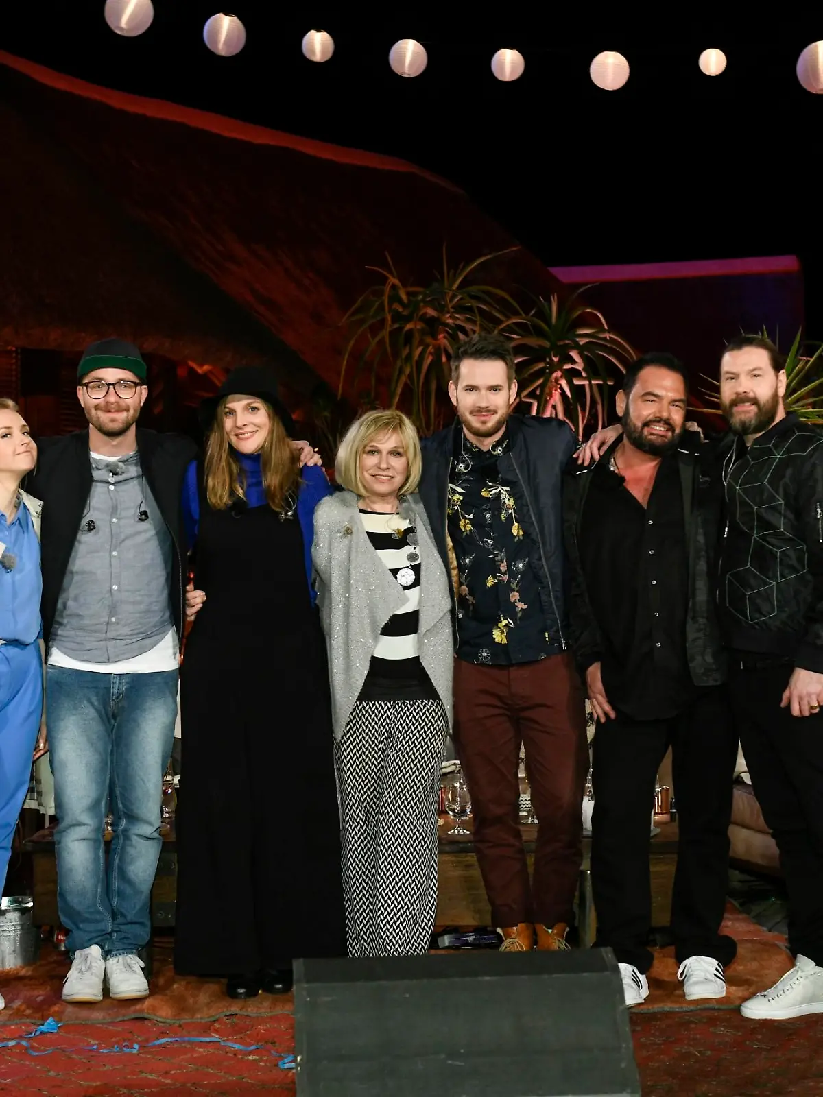 V.l.: Leslie Clio, Mark Forster, Judith Holofernes, Mary Roos, Johannes Strate, Marian Gold, Rea Garvey