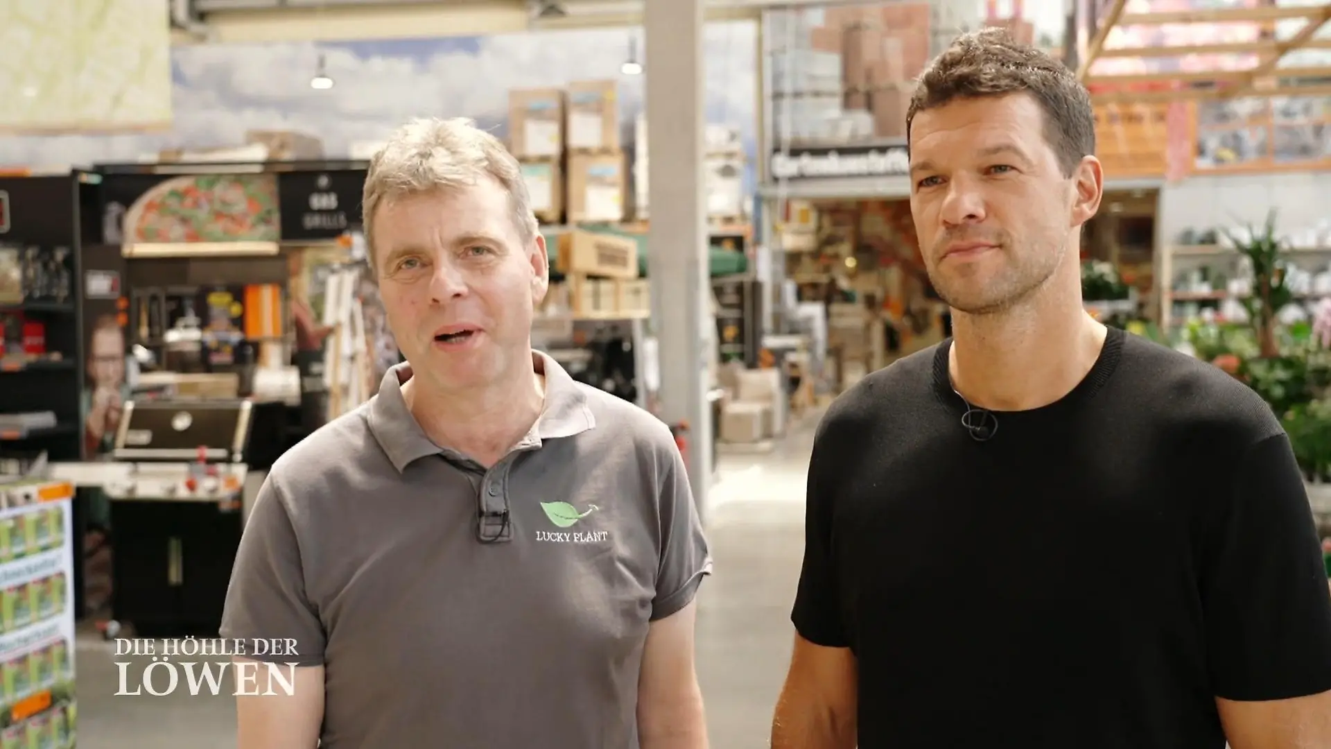 So sehen zufriedene Unternehmer aus: Dr. Thomas Hüster und Michael Ballack