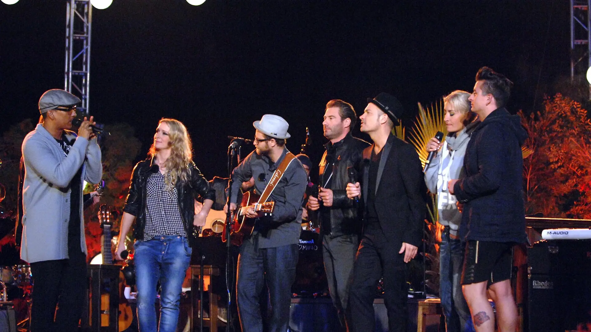 V.l.: Xavier Naidoo, Sandra Nasic, Gregor Meyle, Sasha, Roger Cicero, Sarah Connor, Andreas Gabalier