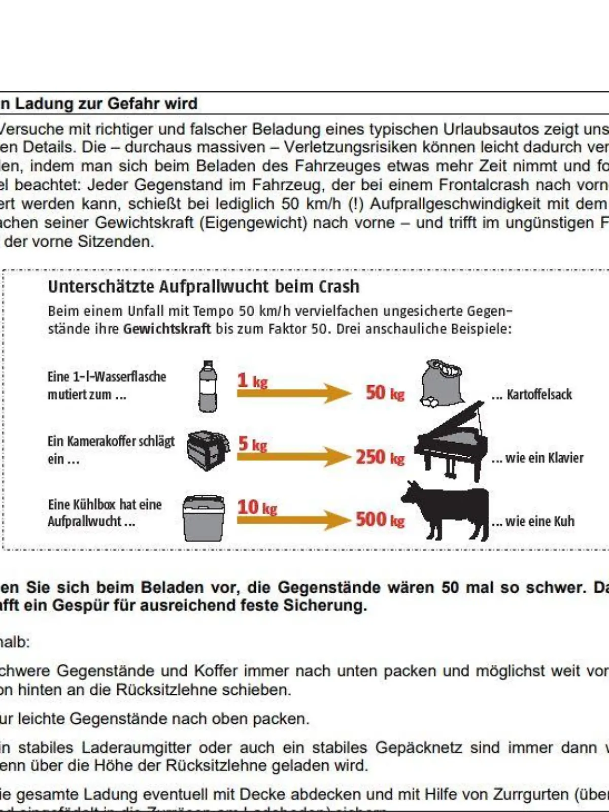 ADAC Aufprallwucht