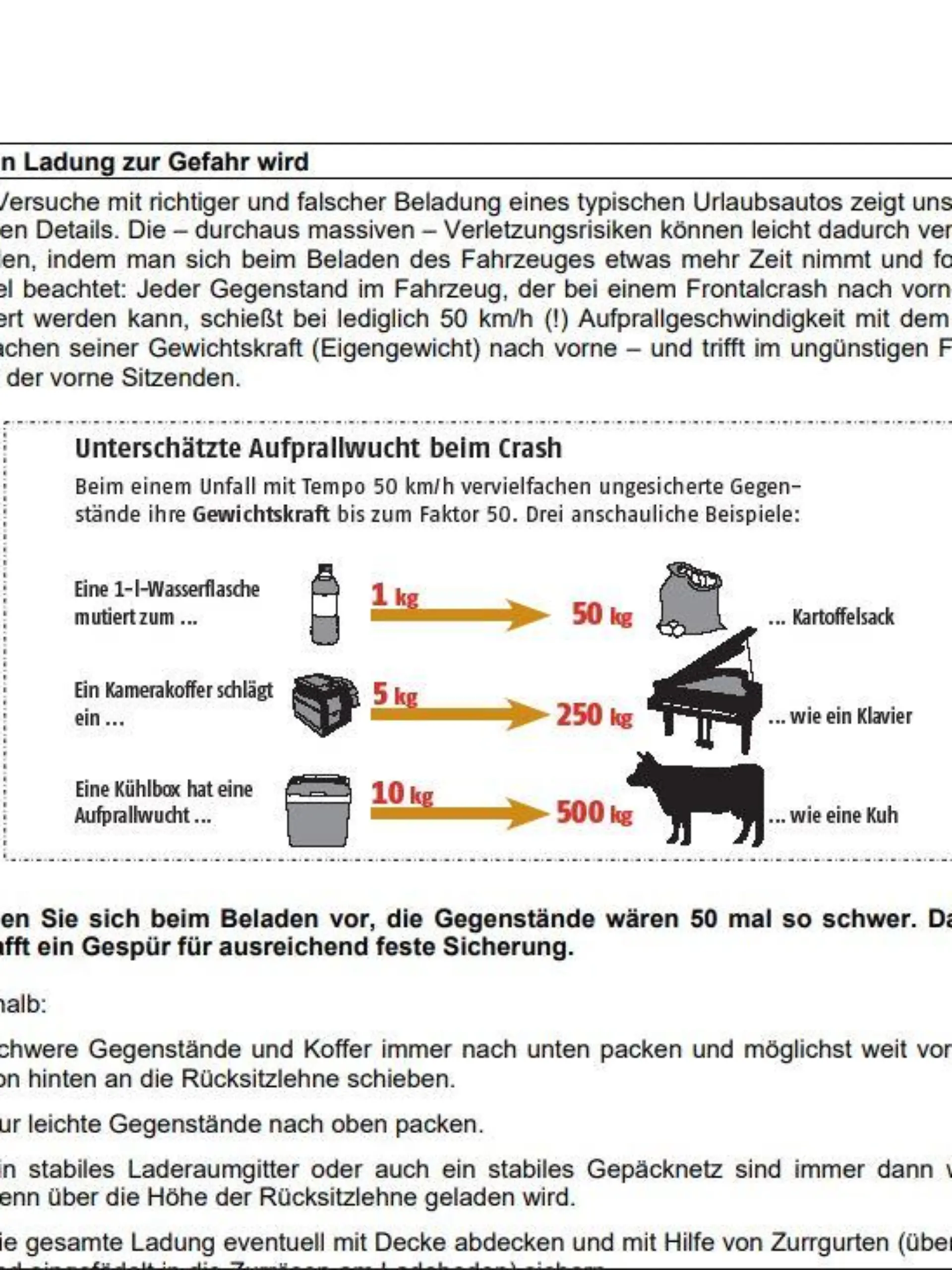 ADAC Aufprallwucht