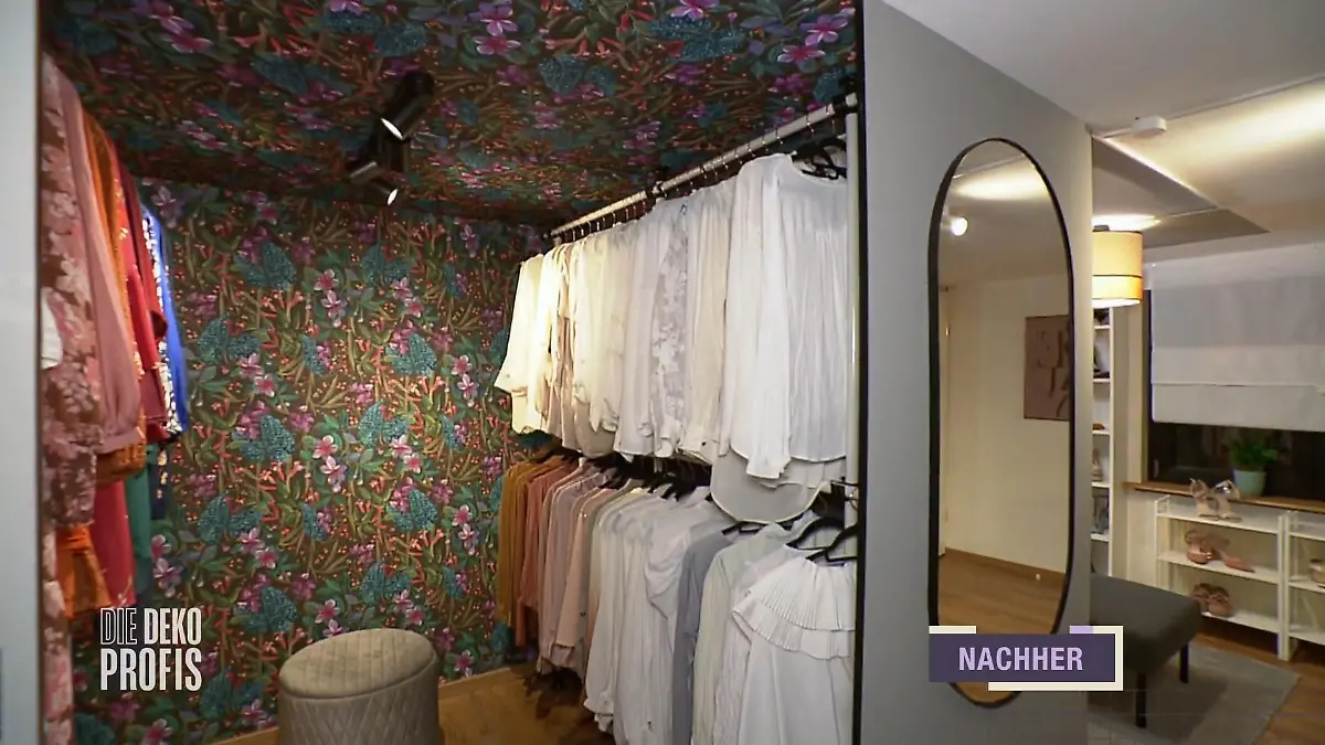 Die Dekoprofis: Dieses Bild zeigt nur einen kleinen Bereich von Annikas neuem begehbaren Ankleideparadies im Boutique-Style