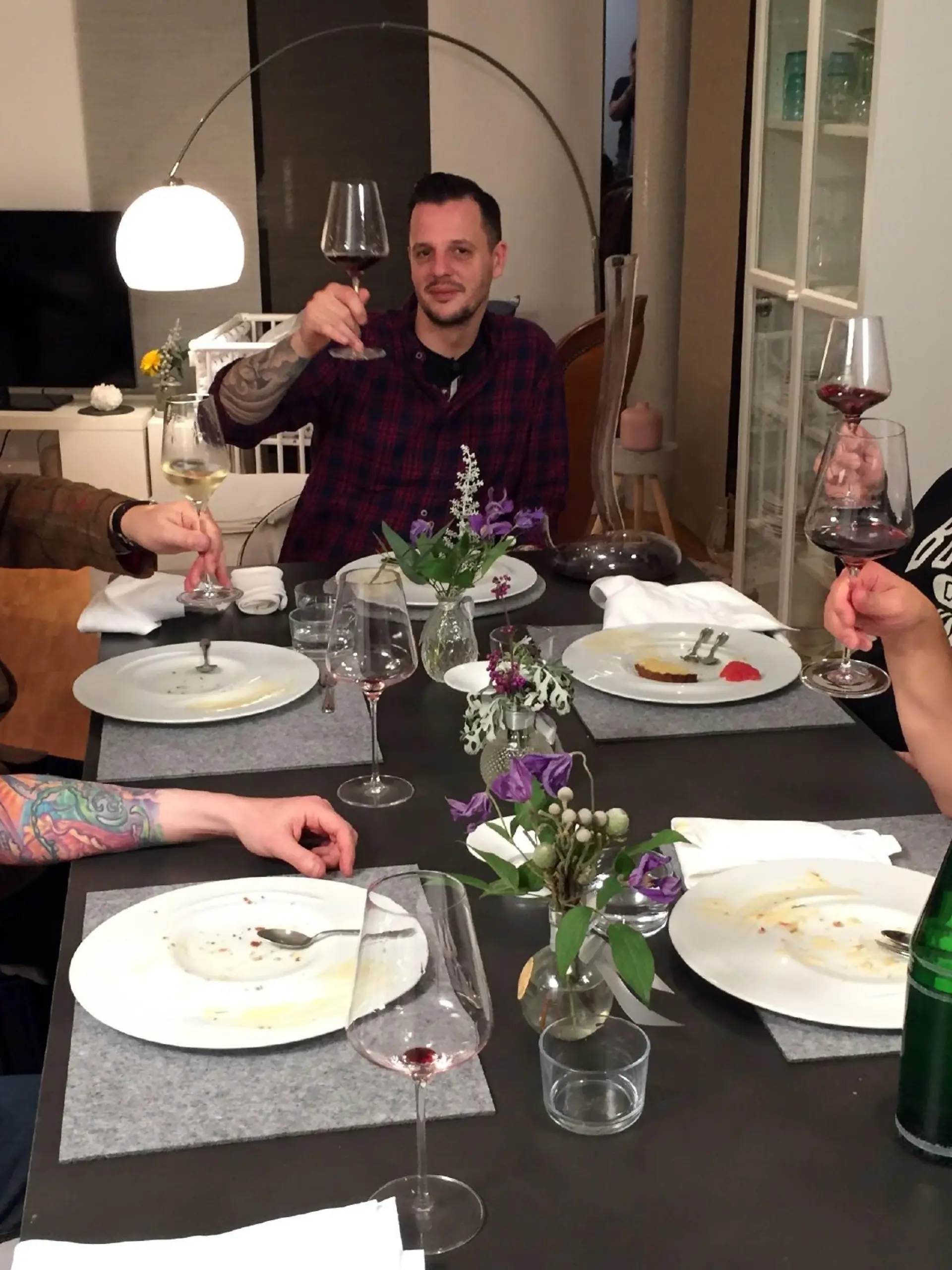 V.l.: Thomas, Stefan, Gastgeber Mattes, Matthias und Sascha