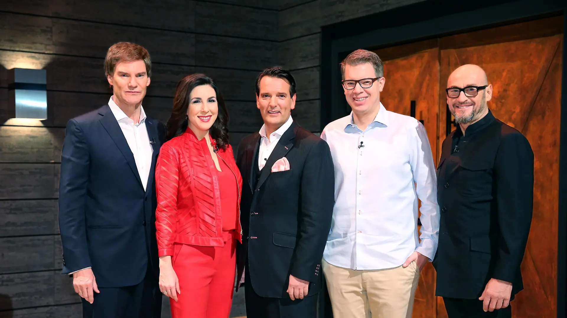 Die Löwen (v.l.): Carsten Maschmeyer, Judith Williams, Ralf Dümmel, Frank Thelen und Jochen Schweizer.