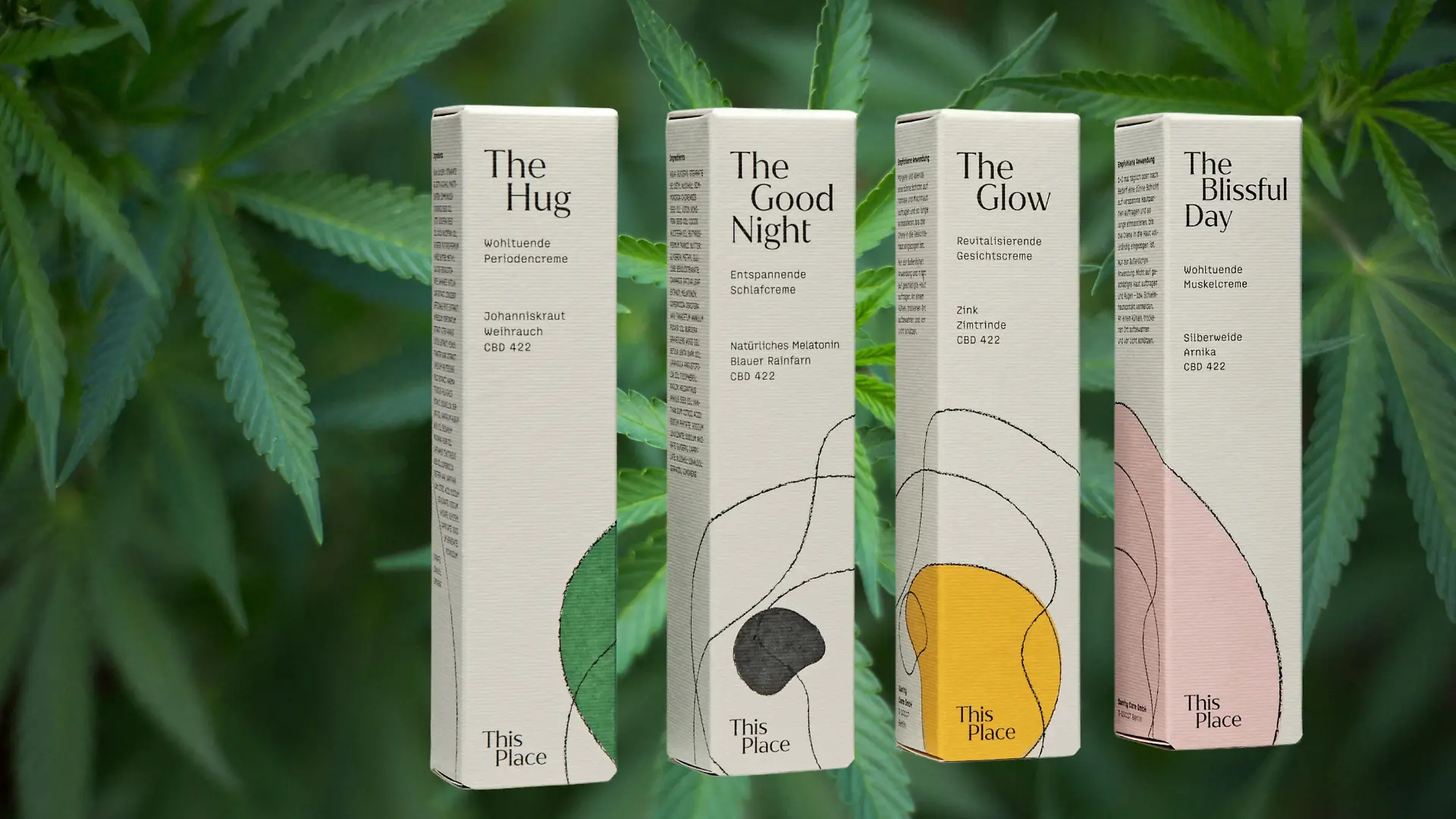 Cannabidiol-Cremes von Naturkosmetik-Marke "This Place"