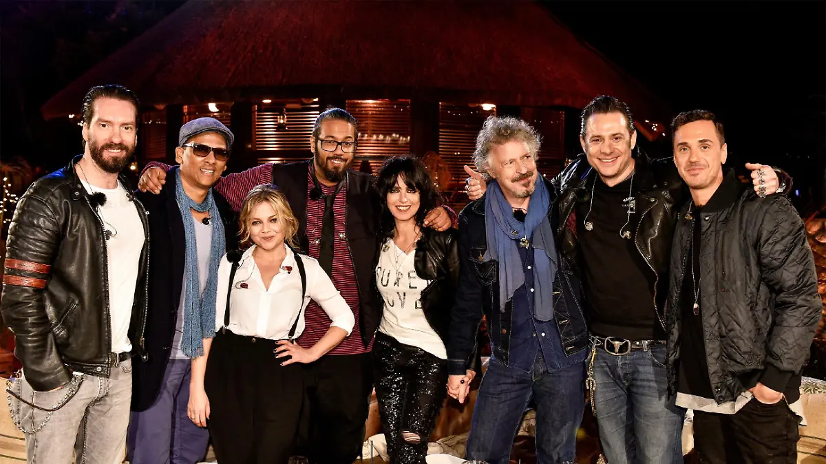 V.l.: Alec Völkel, Xavier Naidoo, Annett Louisan, Samy Deluxe, NENA, Wolfgang Niedecken, Sascha Vollmer und Seven