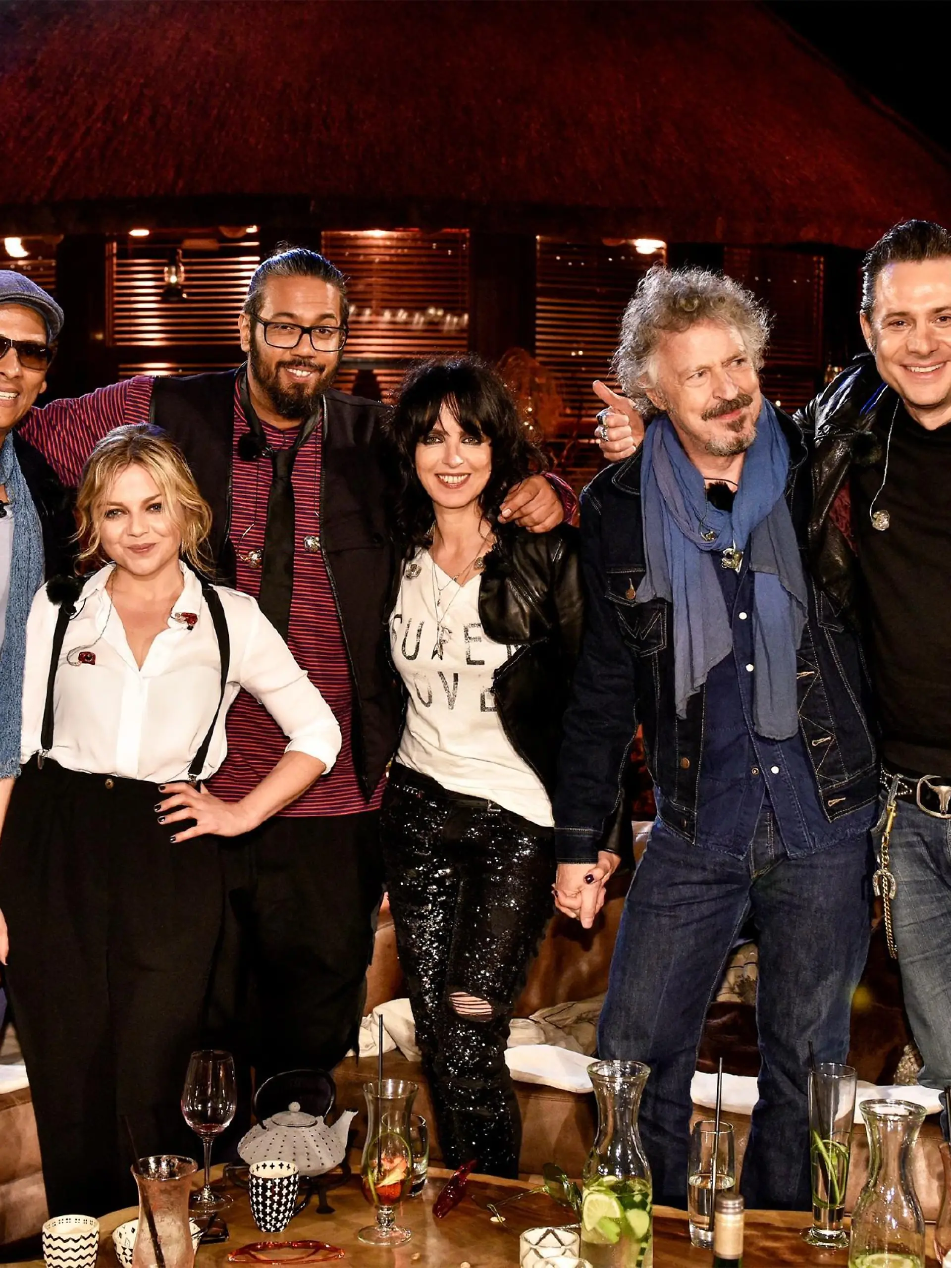 V.l.: Alec Völkel, Xavier Naidoo, Annett Louisan, Samy Deluxe, NENA, Wolfgang Niedecken, Sascha Vollmer und Seven