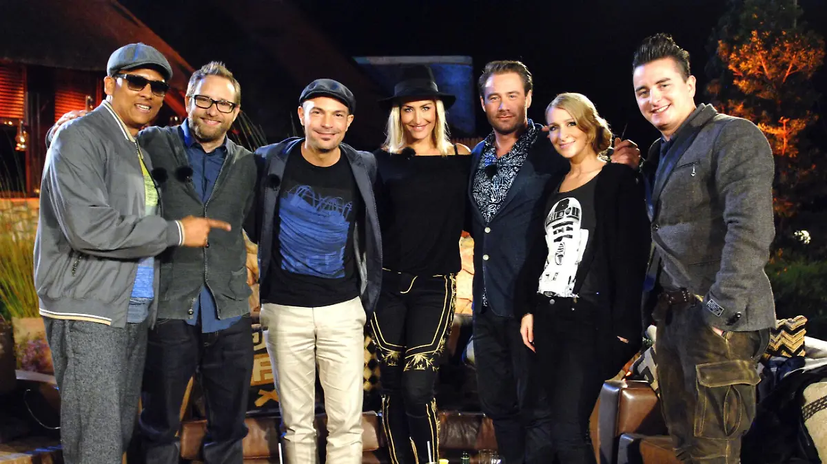 V.l.: Xavier Naidoo, Gregor Meyle, Roger Cicero, Sarah Connor, Sasha, Sandra Nasic und Andreas Gabalier
