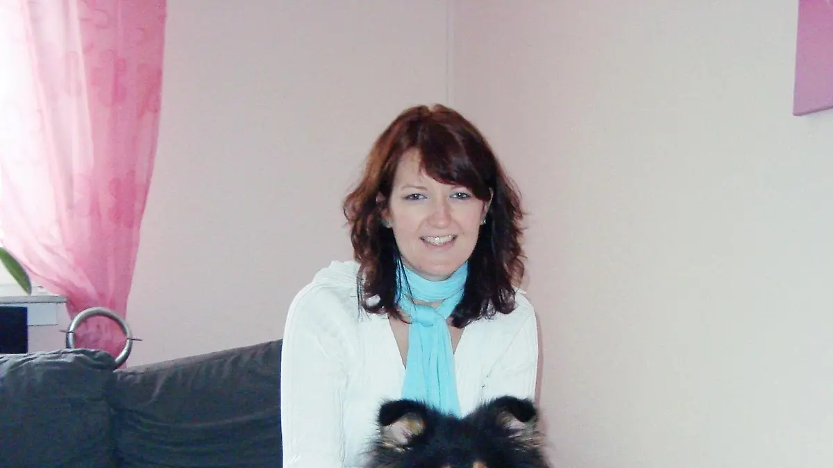 Stefanie Jung und Collie Brenda.