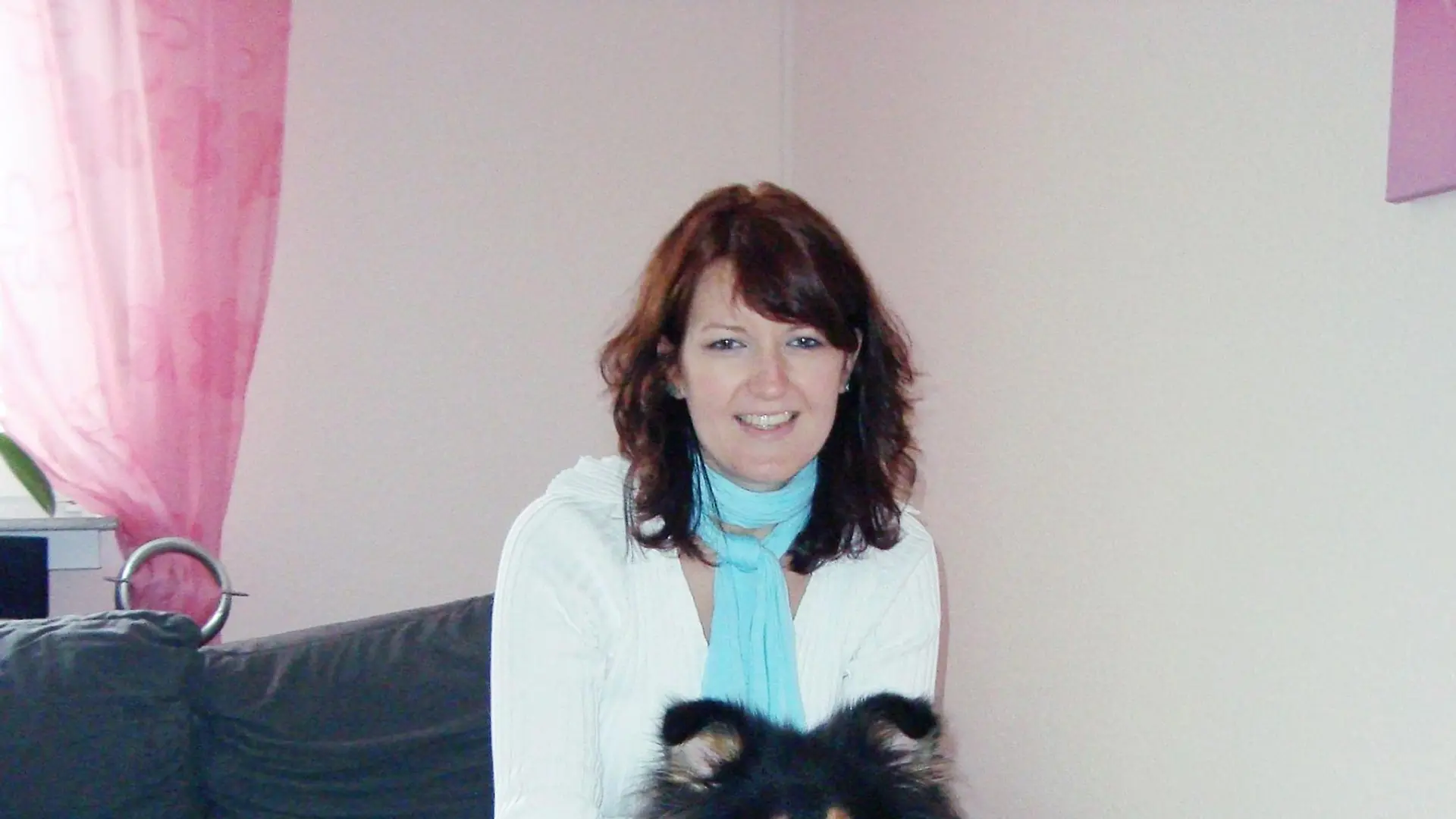 Stefanie Jung und Collie Brenda.