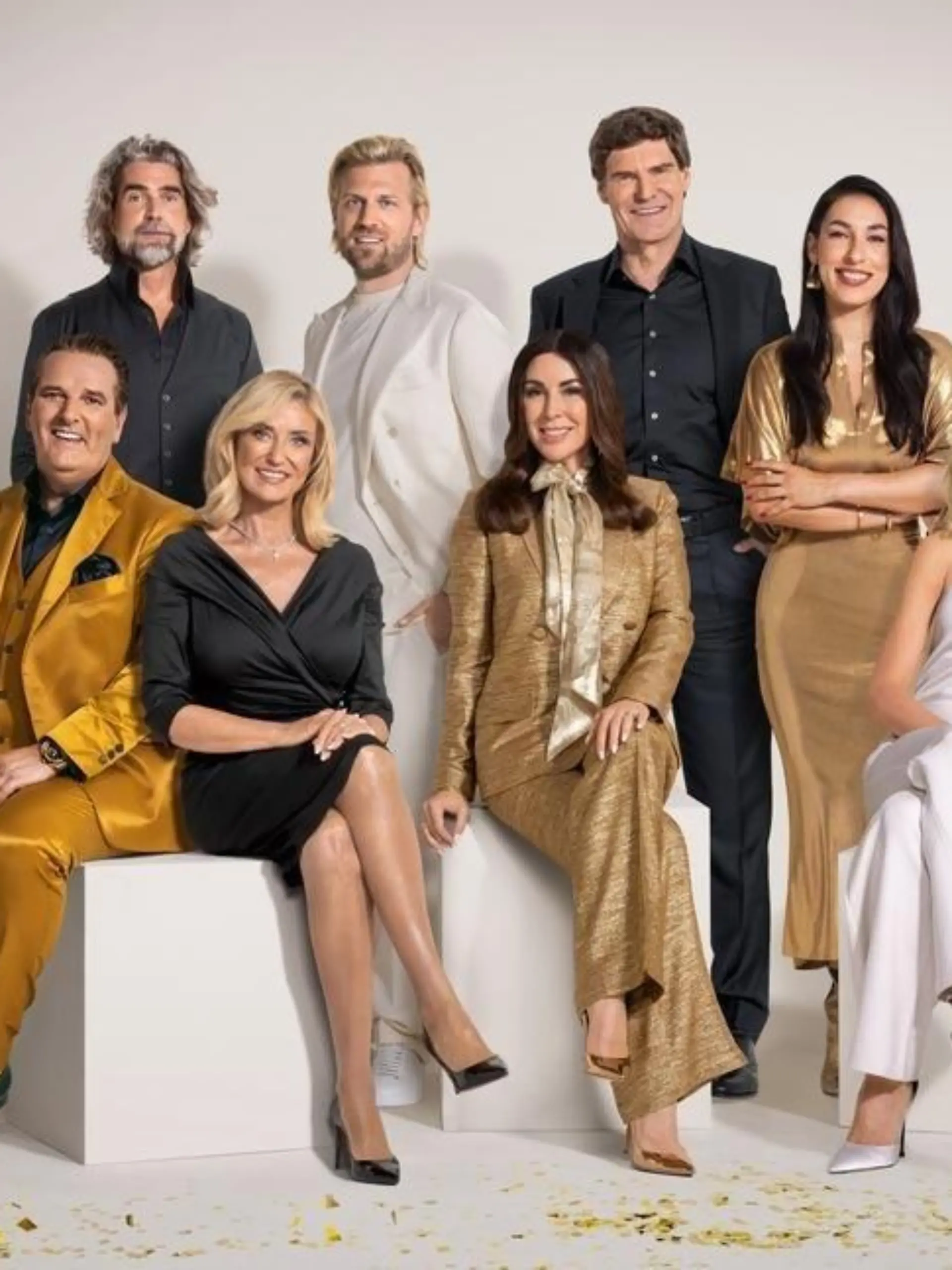 V.l.: Ralf Dümmel, Nils Glagau, Dagmar Wöhrl, Tillman Schulz, Judith Williams, Carsten Maschmeyer, Tijen Onaran, Janna Ensthaler