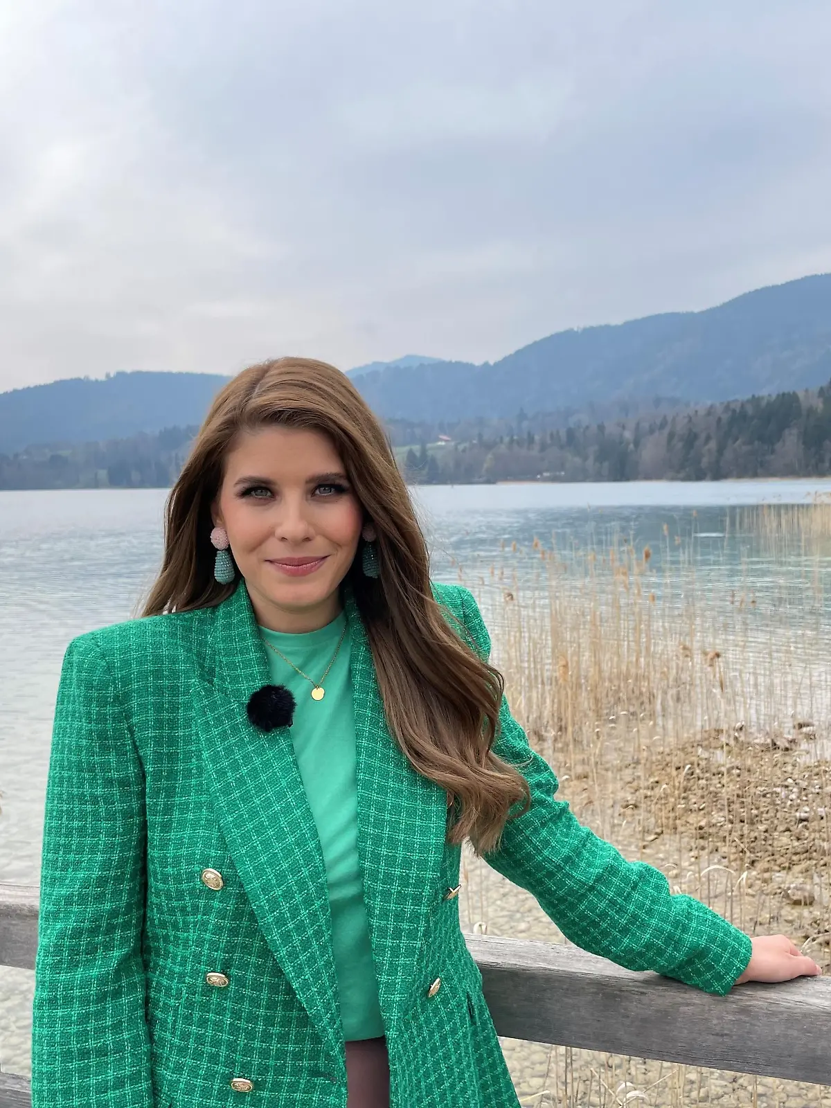 Sarna Röser am 22. April 2022 am Rande des Ludwig-Erhard-Gipfels auf Gut Kaltenbrunn am Tegernsee.