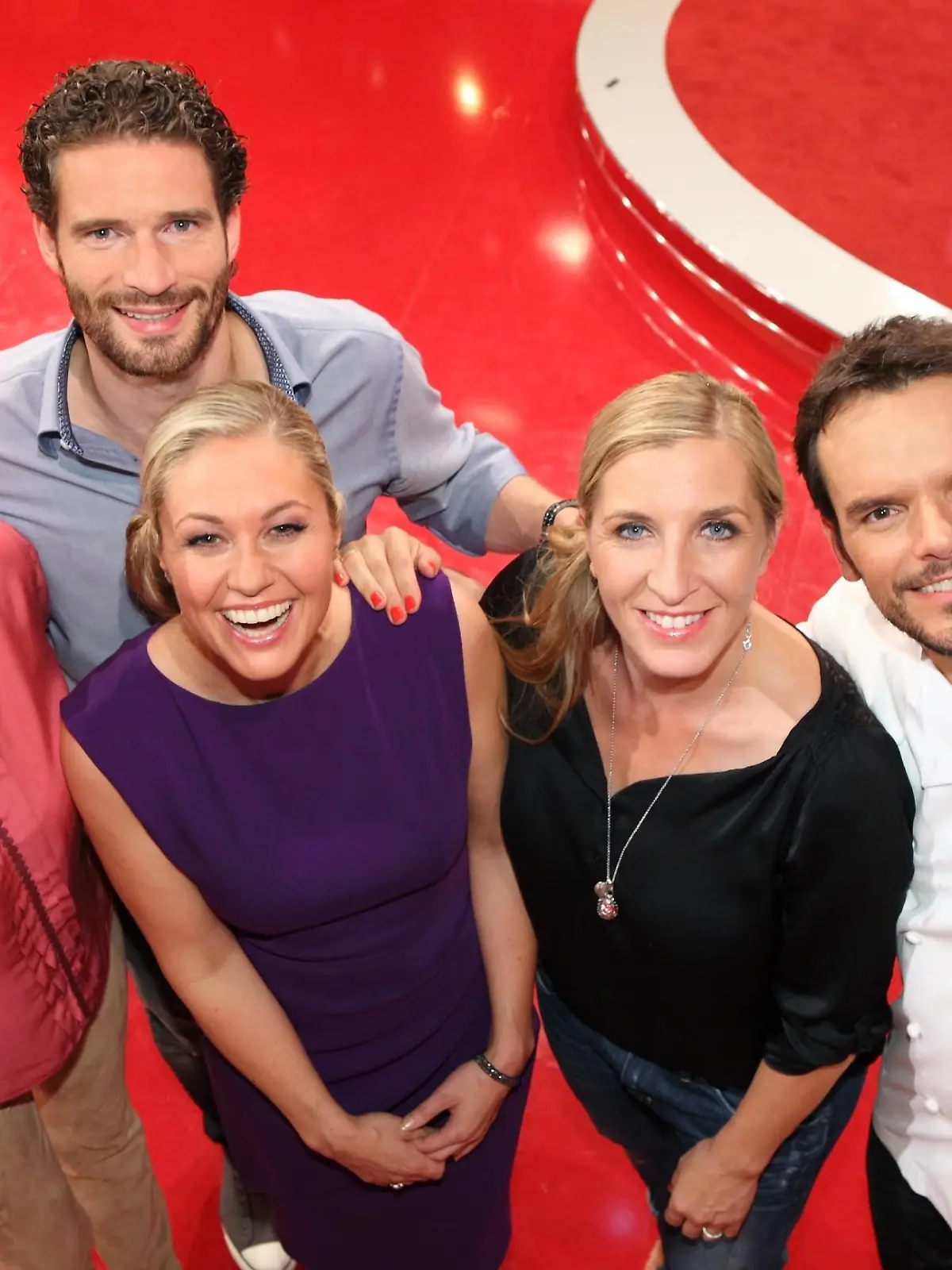 V.l.: Bettina Wulff, Arne Friedrich, Ruth Moschner, Annie Friesinger-Postma, Steffen Henssler.