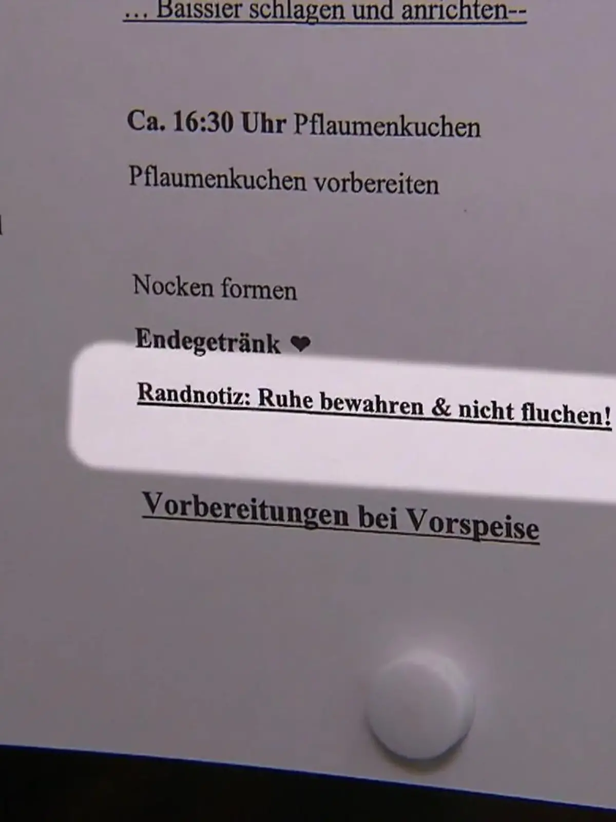Ruhe bewahren und nicht fluchen!