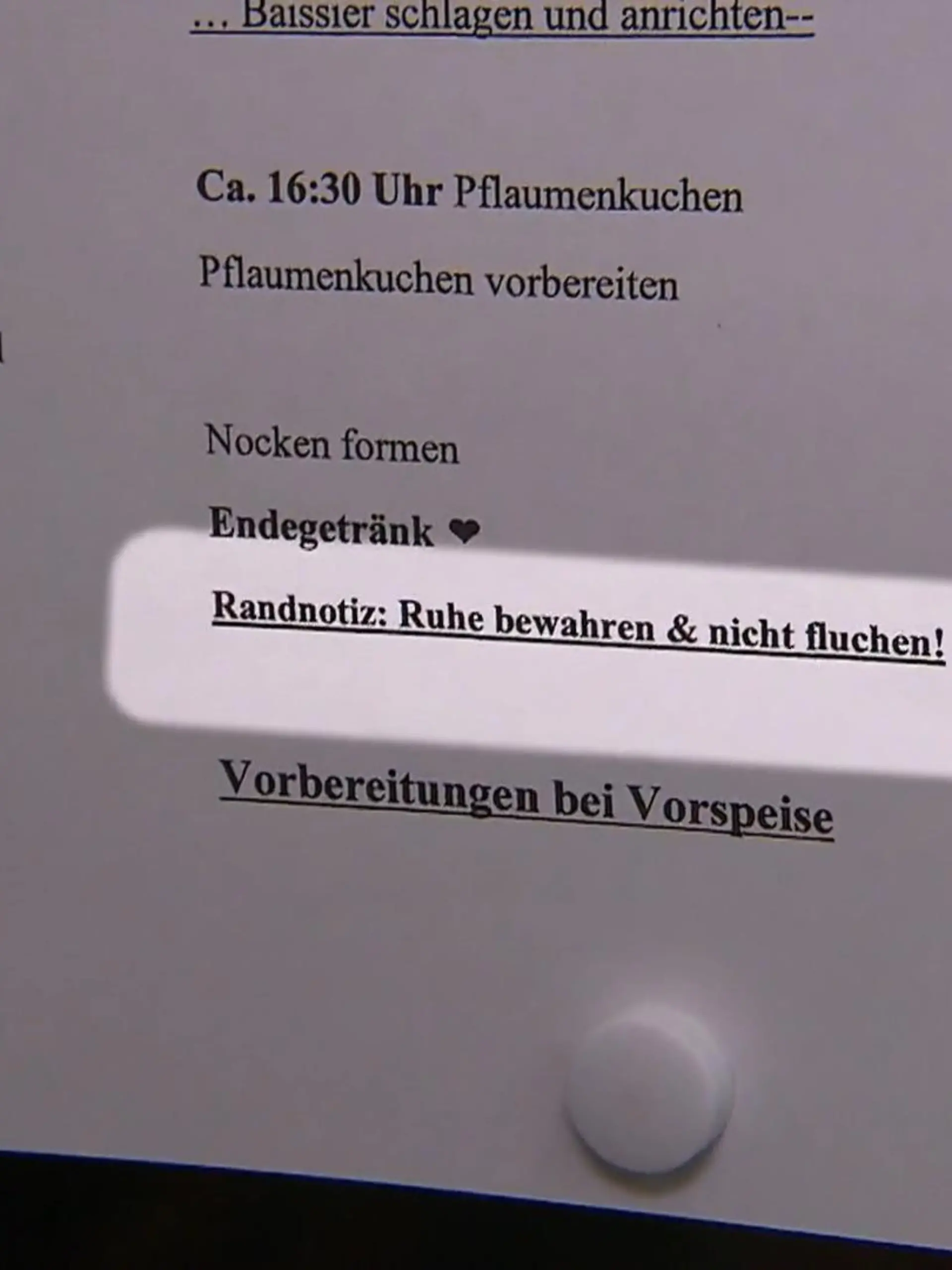 Ruhe bewahren und nicht fluchen!