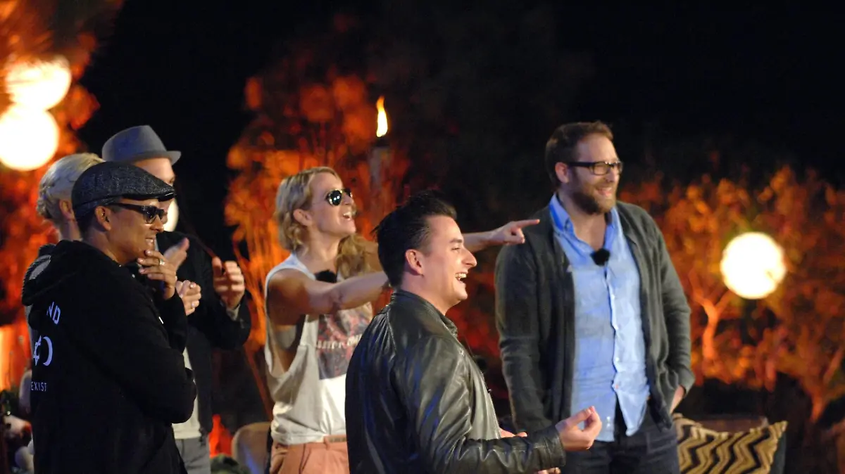 V.l.: Xavier Naidoo, Sarah Connor, Roger Cicero, Sandra Nasic, Andreas Gabalier, Gregor Meyle
