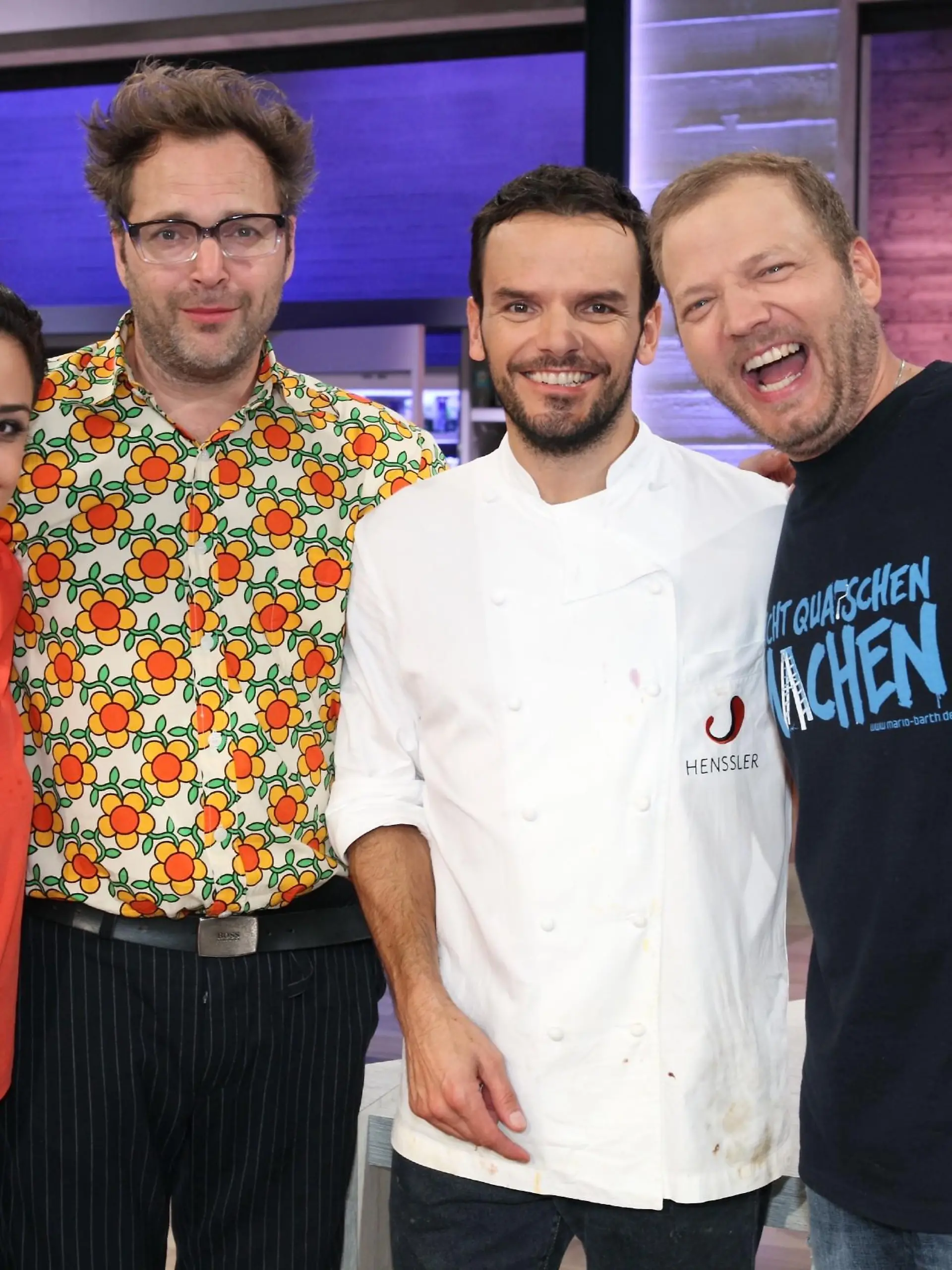 V.l.: Nina Moghaddam, Paul Panzer, Steffen Henssler und Mario Barth