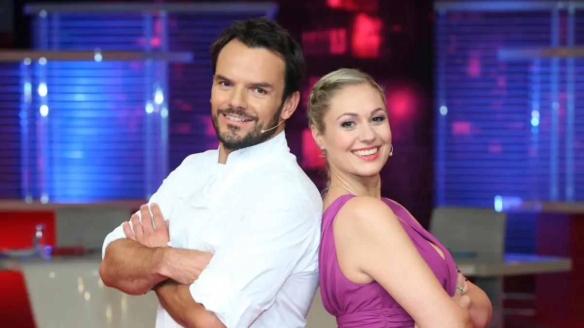Star-Koch Steffen Henssler und Moderatorin Ruth Moschner