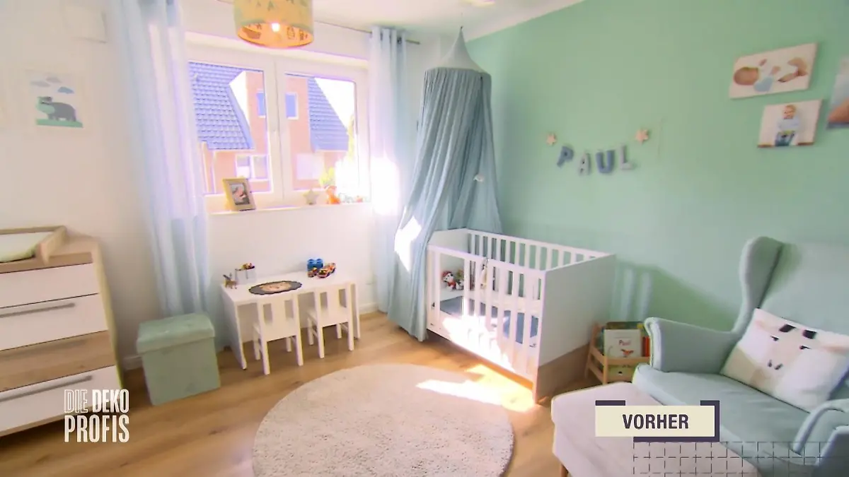 Die Dekoprofis: Ein schnuckeliges Kleinkindzimmer weicht einem Büro für Mama und Papa. Aber keiner Sorge, der kleine Paul bekommt ein neues Kinderzimmer.