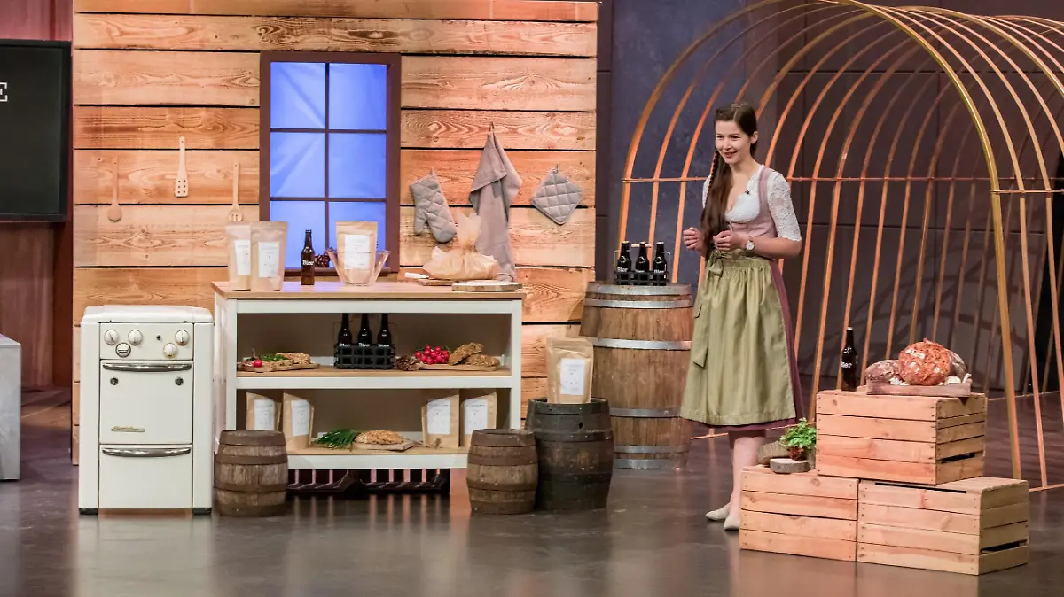 Ines Pfisterer aus München präsentiert mit _Bierkruste" eine Brotbackmischung mit Bier. Sie erhofft sich ein Investment von 80.000 Euro für 25 Prozent der Anteile an ihrem Unternehmen. Die Verwendung des sendungsbezogenen Materials ist nur mit dem Hinweis und Verlinkung auf TVNOW gestattet.