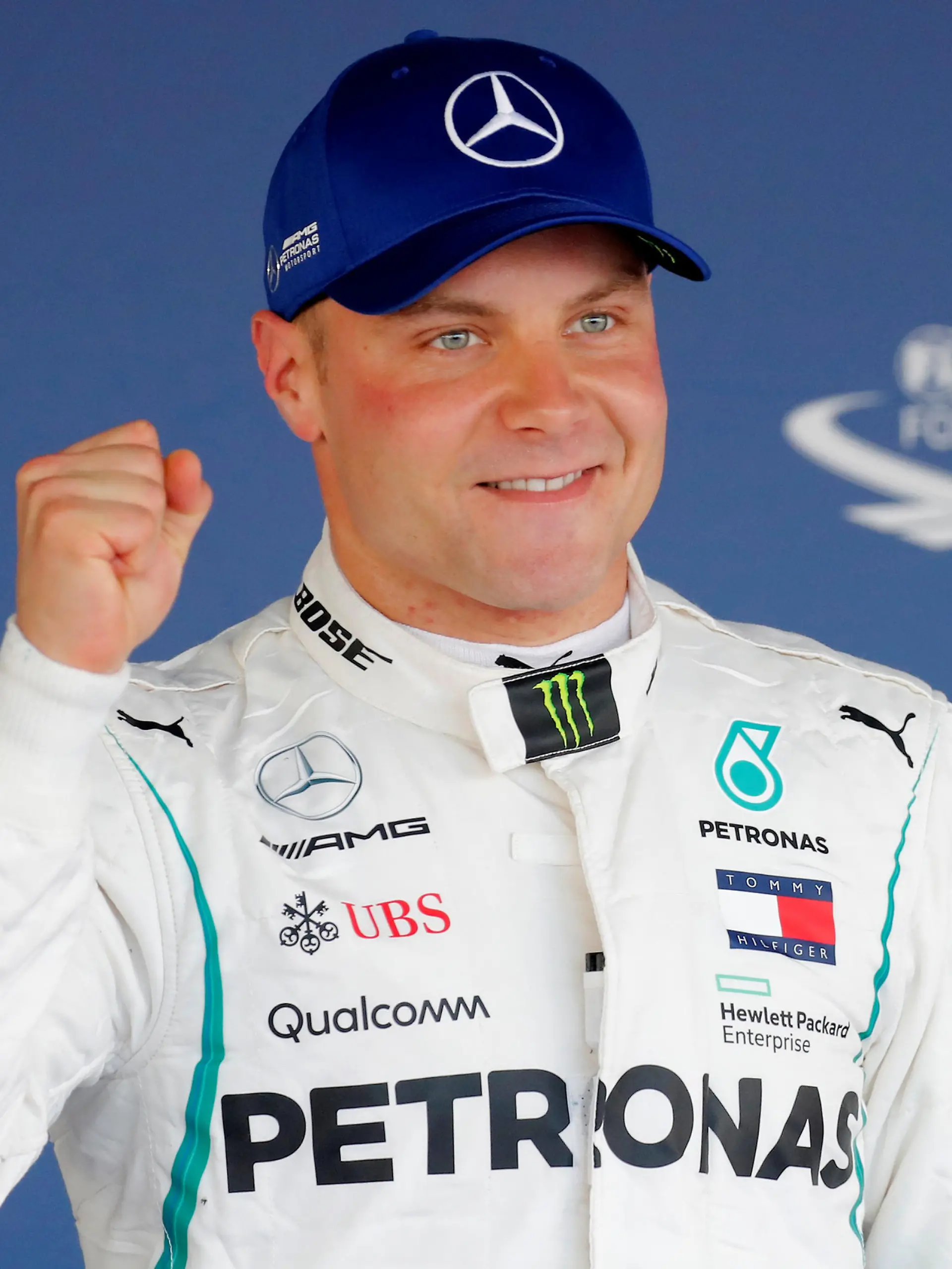 Formula One F1 - Russian Grand Prix - Sochi, Russia - September 29, 2018  Mercedes' Valtteri Bottas celebrates after qualifying in pole position   REUTERS/Maxim Shemetov
