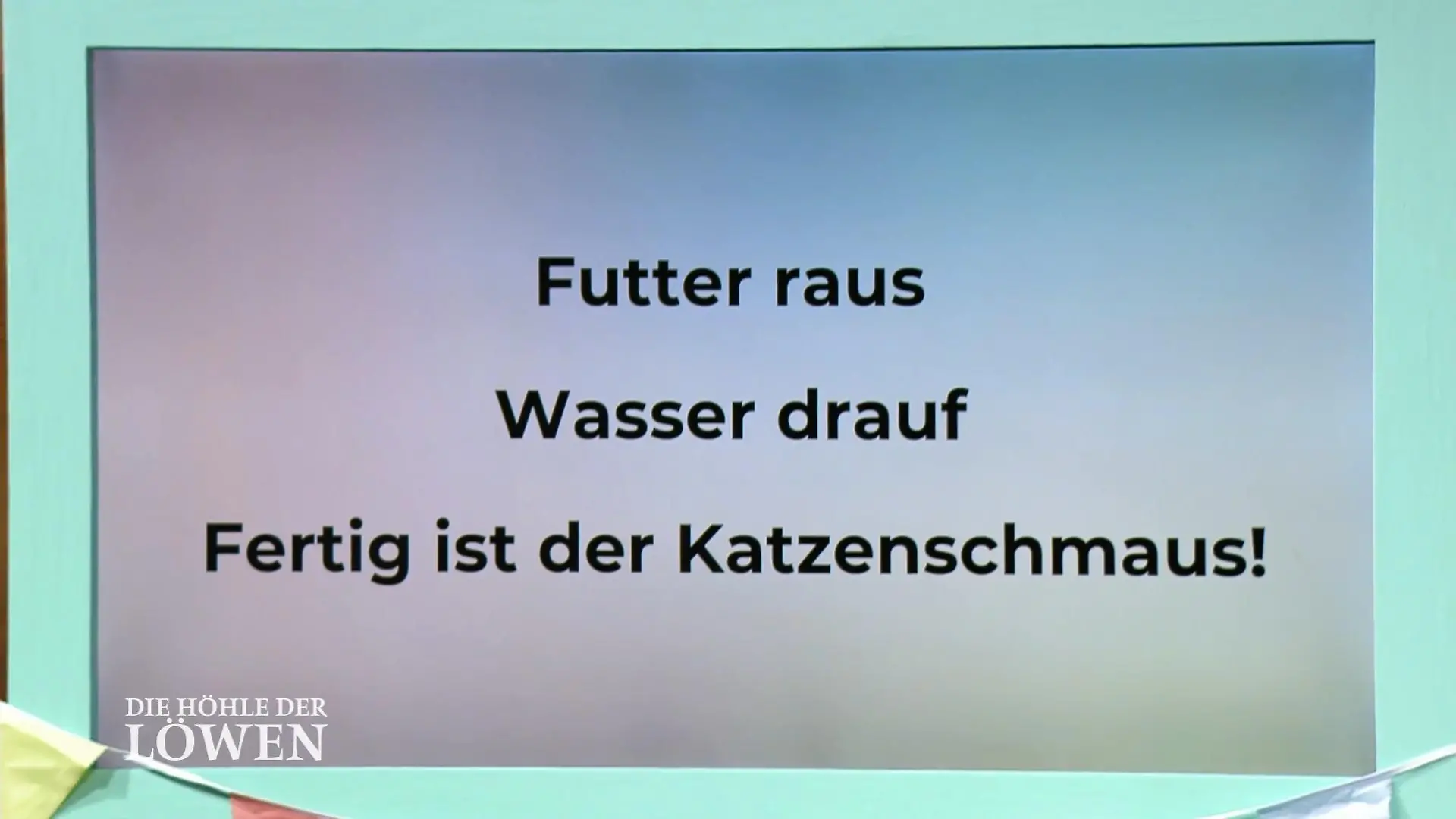 Bis zum nächsten Mal bitte auswendig lernen!