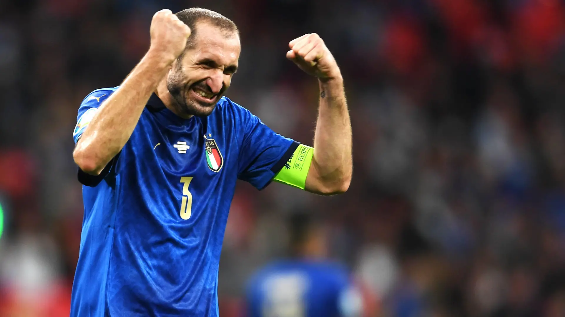 Londra Inghilterra 06/07/2021 - Euro 2020 / Italia-Spagna / foto Image nella foto: Giorgio Chiellini PUBLICATIONxNOTxINxITA 