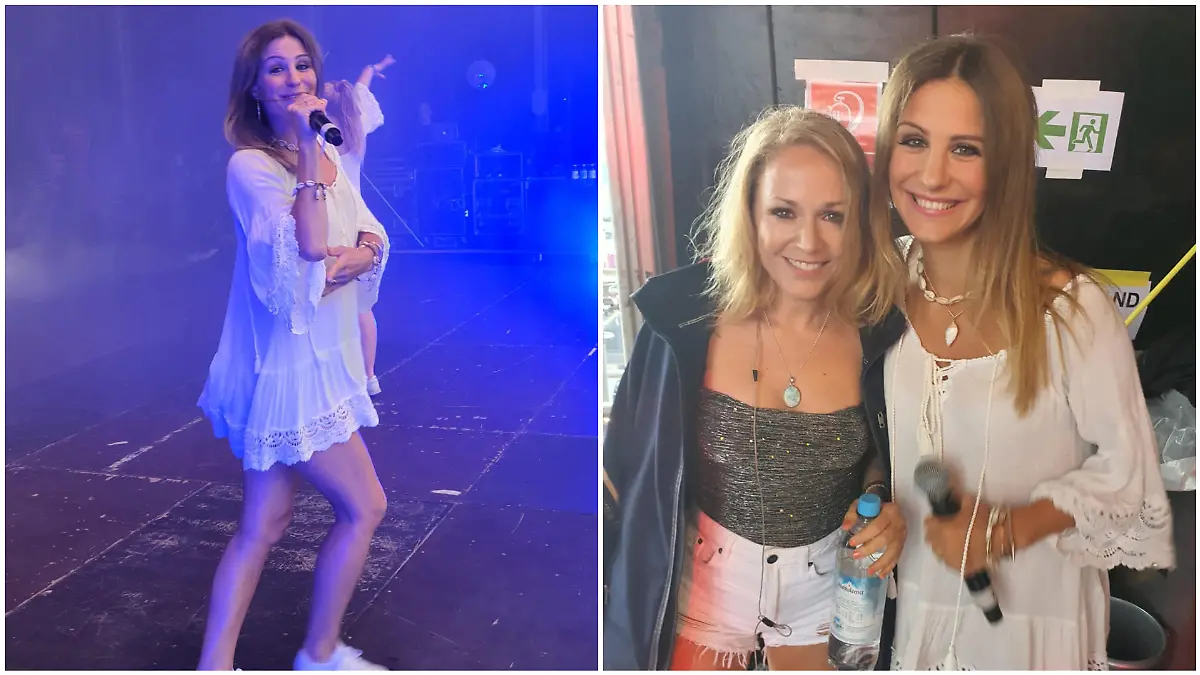 Stefanie Schanzleh bei ihrem letzten Live-Auftritt in Hamburg auf der Bühne und mit Schlager-Star Michelle