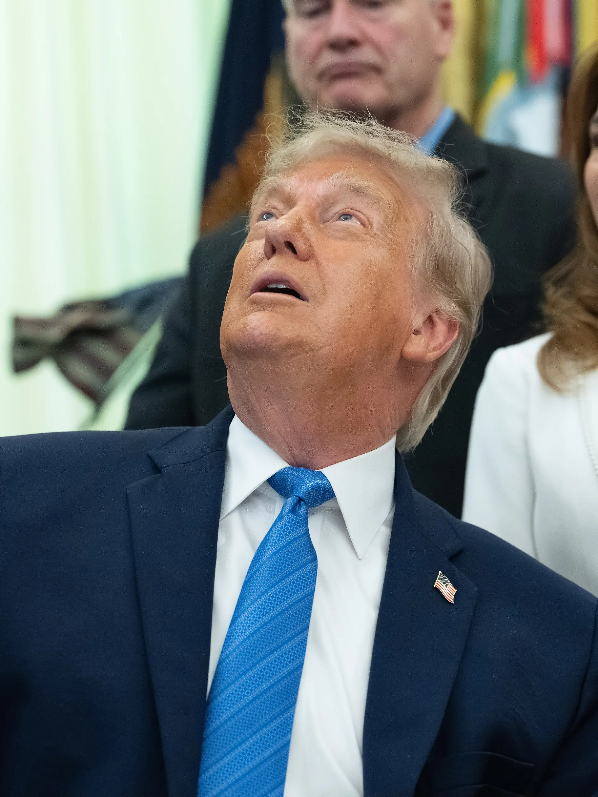US President Donald Trump gives remarks during a signing ceremony for the âSecure America Act" in the Oval Office of the White House in Washington, DC, US, on Wednesday, June 10, 2026. President Donald Trump prevailed after dissident Republican lawmakers abandoned an effort to leverage a $70 billion spending package to prevent him from reviving a payout fund for political allies who say they were unfairly targeted by the Biden administration. Credit: CNP / AdMedia