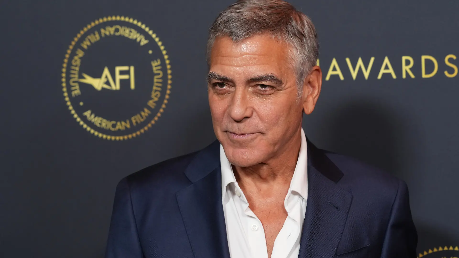 George Clooney arrives at the AFI Awards on Friday, Jan. 9, 2026, at the Four Seasons in Los Angeles. (AP Photo/Chris Pizzello)