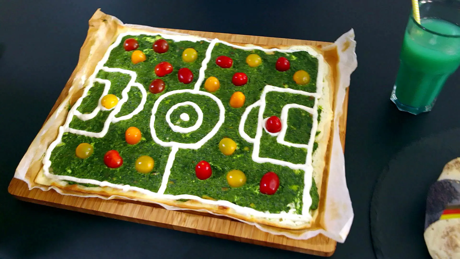 Spielfeld-Flammkuchen