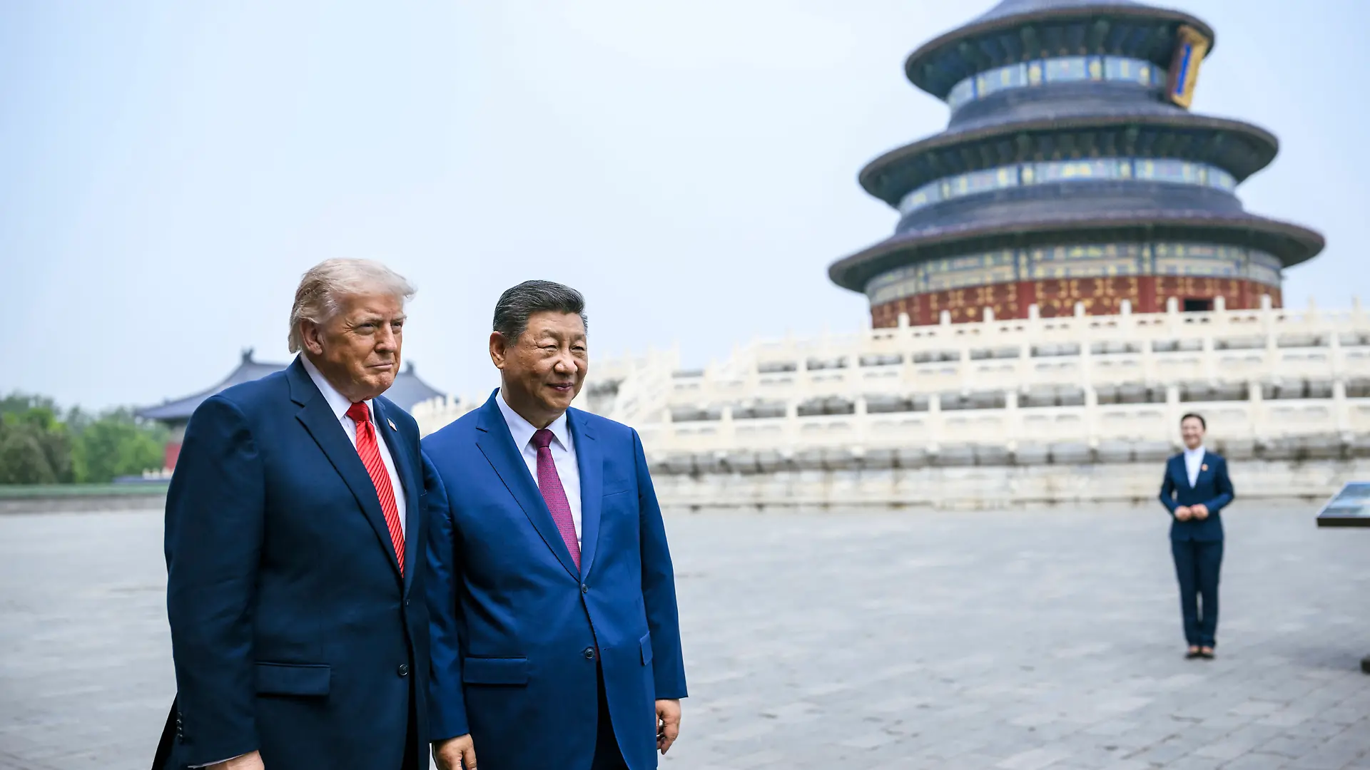 May 18, 2026, Beijing, China: Chinese President Xi Jinping, right, poses with U.S. President Donald Trump, during a tour of the Temple of Heaven, May 14, 2026 in Beijing, China. (Credit Image: © Daniel Torok/White House/Planet Pix via ZUMA Press Wire