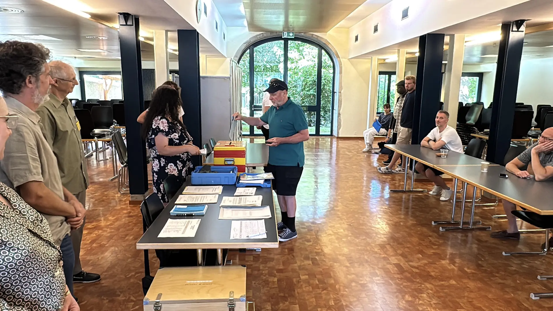 GENEVA, SWITZERLAND - JUNE 14: A voter casts a ballot at a polling station during a referendum on a proposal to limit Switzerland's population to 10 million people in Bern, Switzerland, on June 14, 2026. Voters headed to the polls to decide on the 'No to a Switzerland of 10 Million' initiative backed by the right-wing Swiss People's Party (SVP). Muhammet Ikbal Arslan / Anadolu