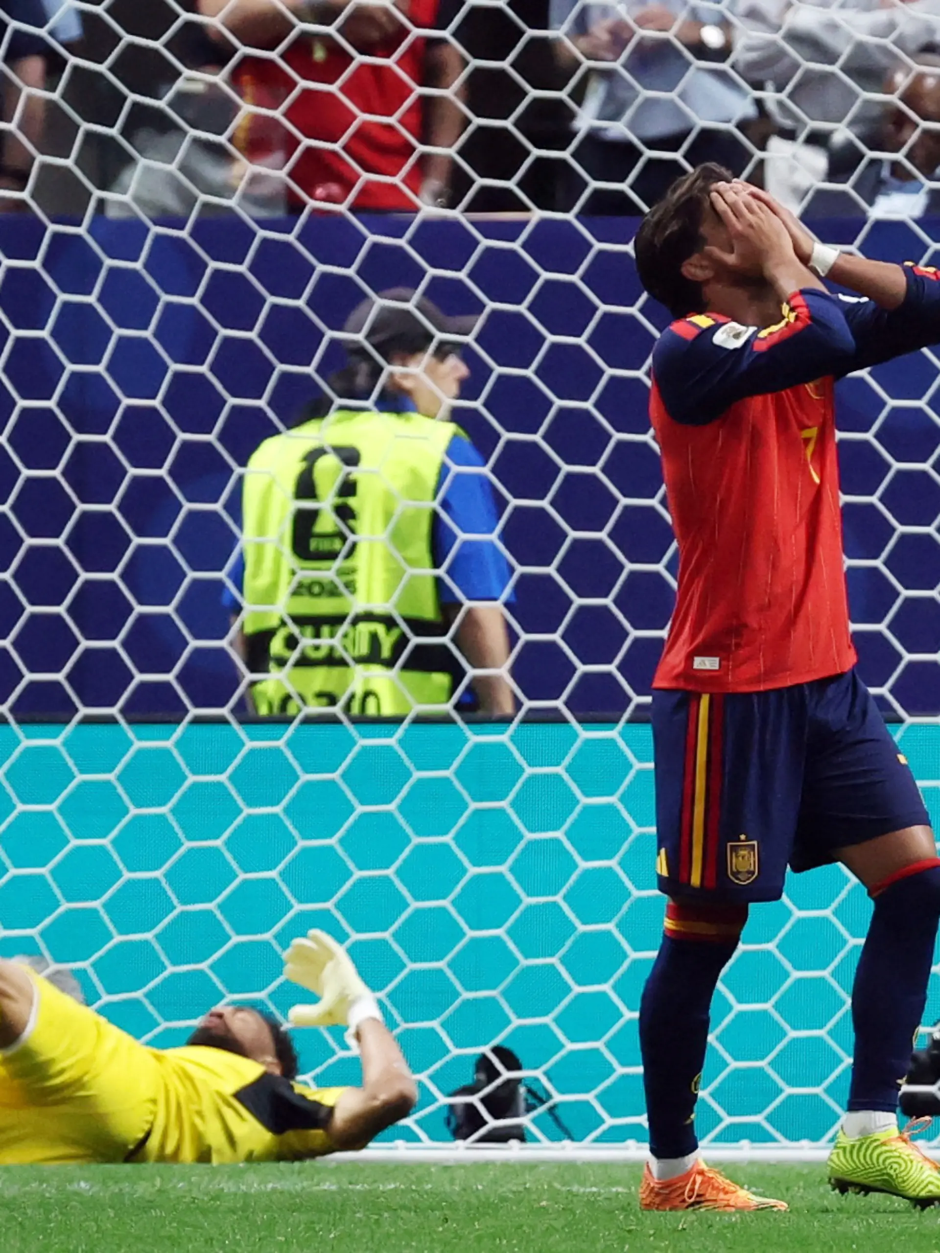 Soccer Football - FIFA World Cup 2026 - Group H - Spain v Cape Verde - Atlanta Stadium, Atlanta, Georgia, U.S. - June 15, 2026 Spain's Ferran Torres reacts after he misses a chance to score IMAGN IMAGES via Reuters/Jordan Godfree