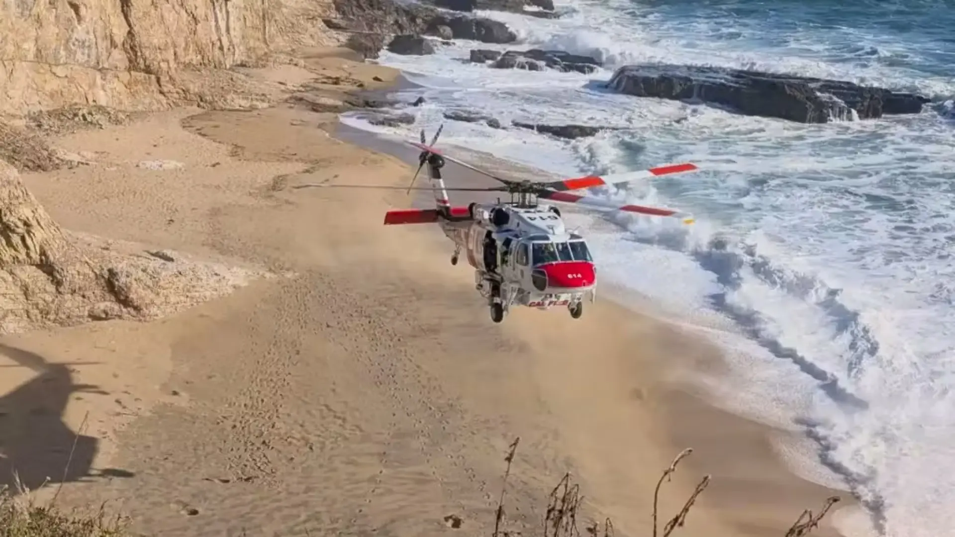 Es gab eine groß angelegte Rettungsaktion mit einem Hubschrauber