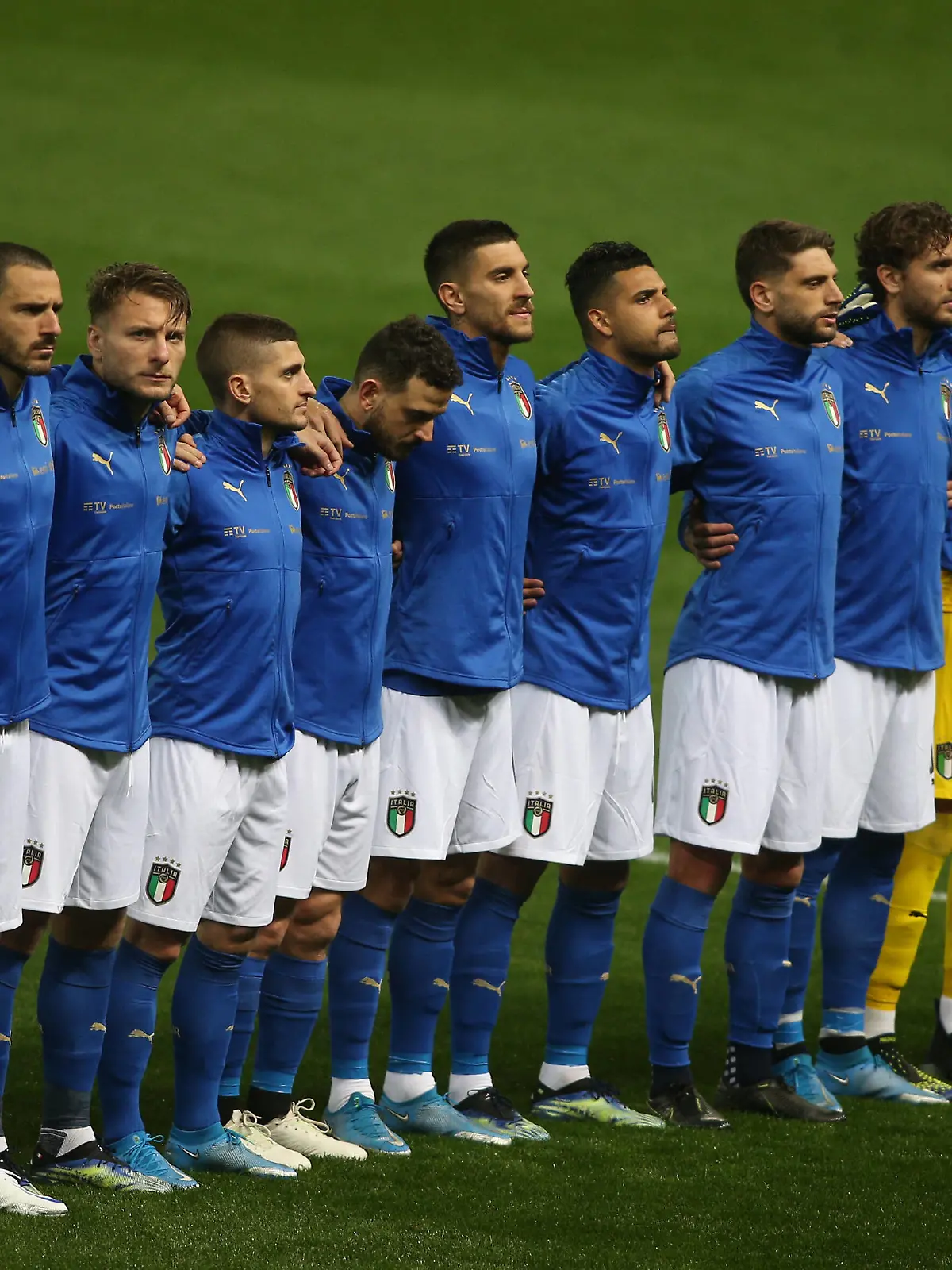  Parma, Italy 25.03.2021: Italy team during anthem before the match qualifiers FIFA World Cup, WM, Weltmeisterschaft, Fussball Qatar 2022 Group C between Italy vs Northern Ireland in Ennio Tardini stadium in Parma. PUBLICATIONxINxGERxSUIxAUTxONLY Copyright: xMarcoxIacobuccix/xIPAx/xMarcoxIacobuccix 0