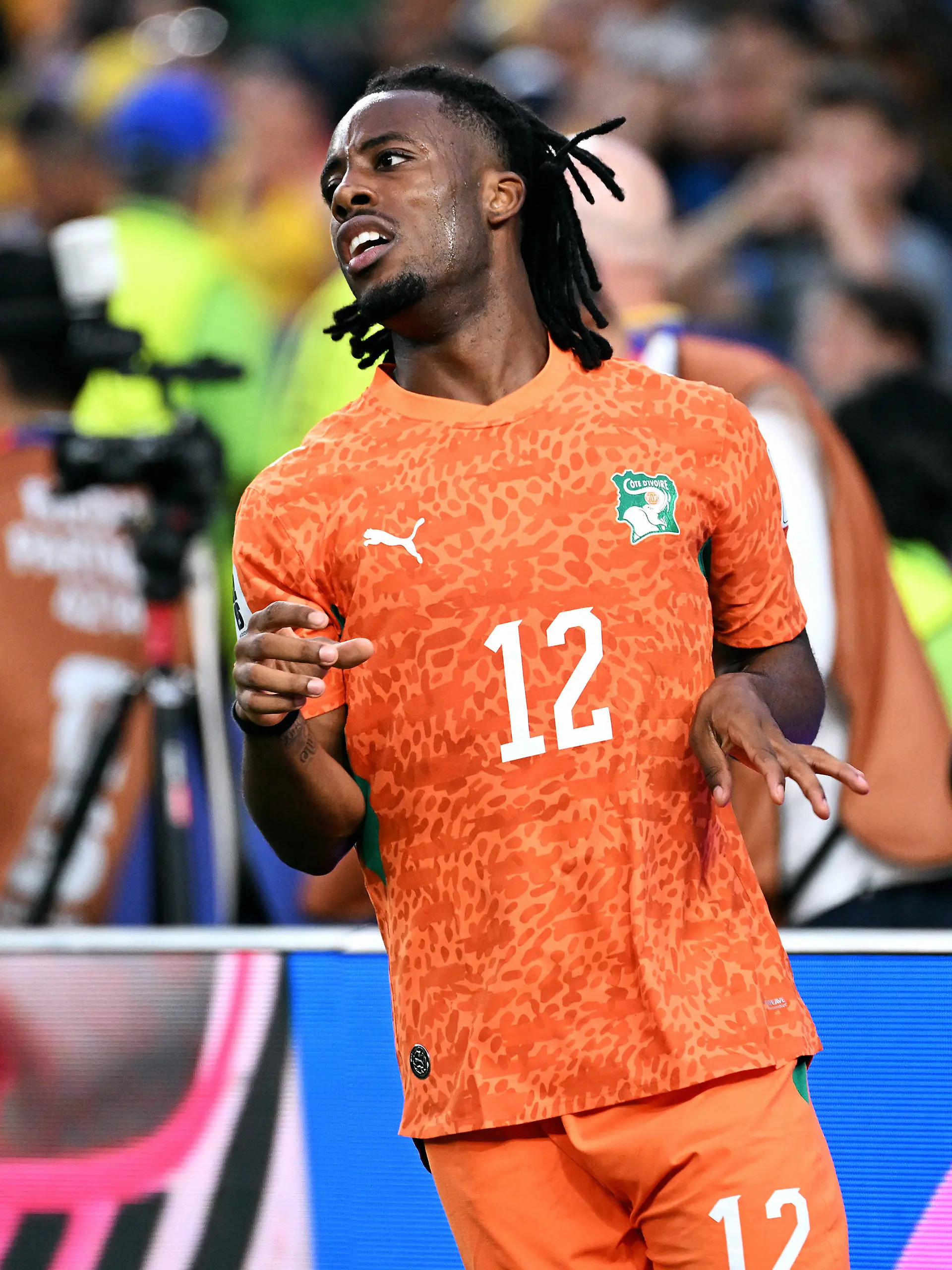 Fussball, Länderspiel, Herren, FIFA World Cup, WM, Weltmeisterschaft, Fussball 2026, Fussball-Weltmeisterschaft, USA, Gruppe E, Lincoln Financial Field, Philadelphia: Elfenbeinküste - Ecuador 1:0 Elye Wahi CIV. Aktion, Einzelbild. *** Soccer, International Match, Mens, 2026 FIFA World Cup, World Cup, USA, Group E, Lincoln Financial Field, Philadelphia, Ivory Coast vs. Ecuador 10, Elye Wahi CIV, Action, Single Frame,detected_source_language
