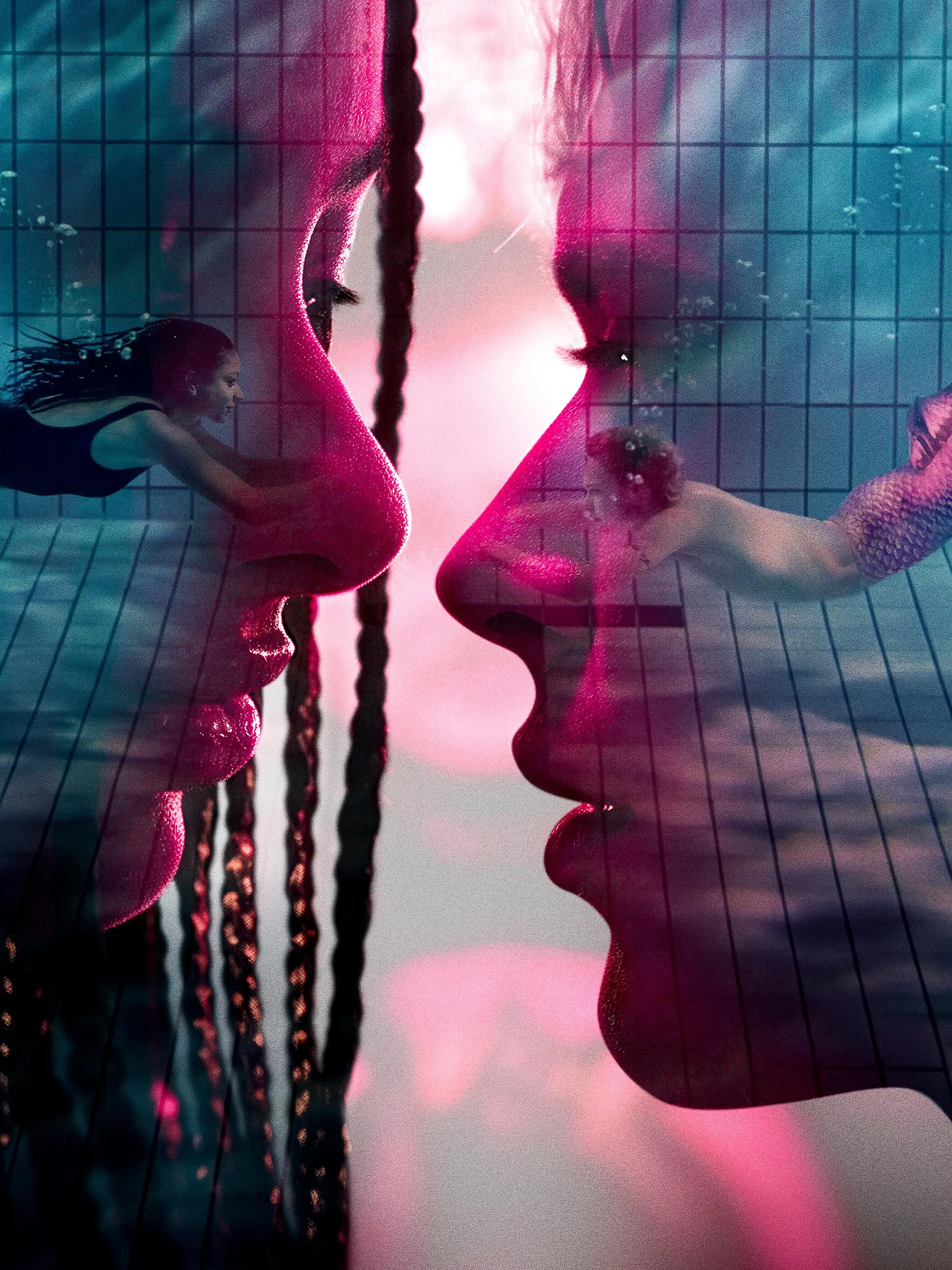 Mermaids to Lovers: Trixie (Serena Oexle) und Finn (Philip Günsch) geraten in der neuen Young-Adlut-Serie erstmal aneinander.
