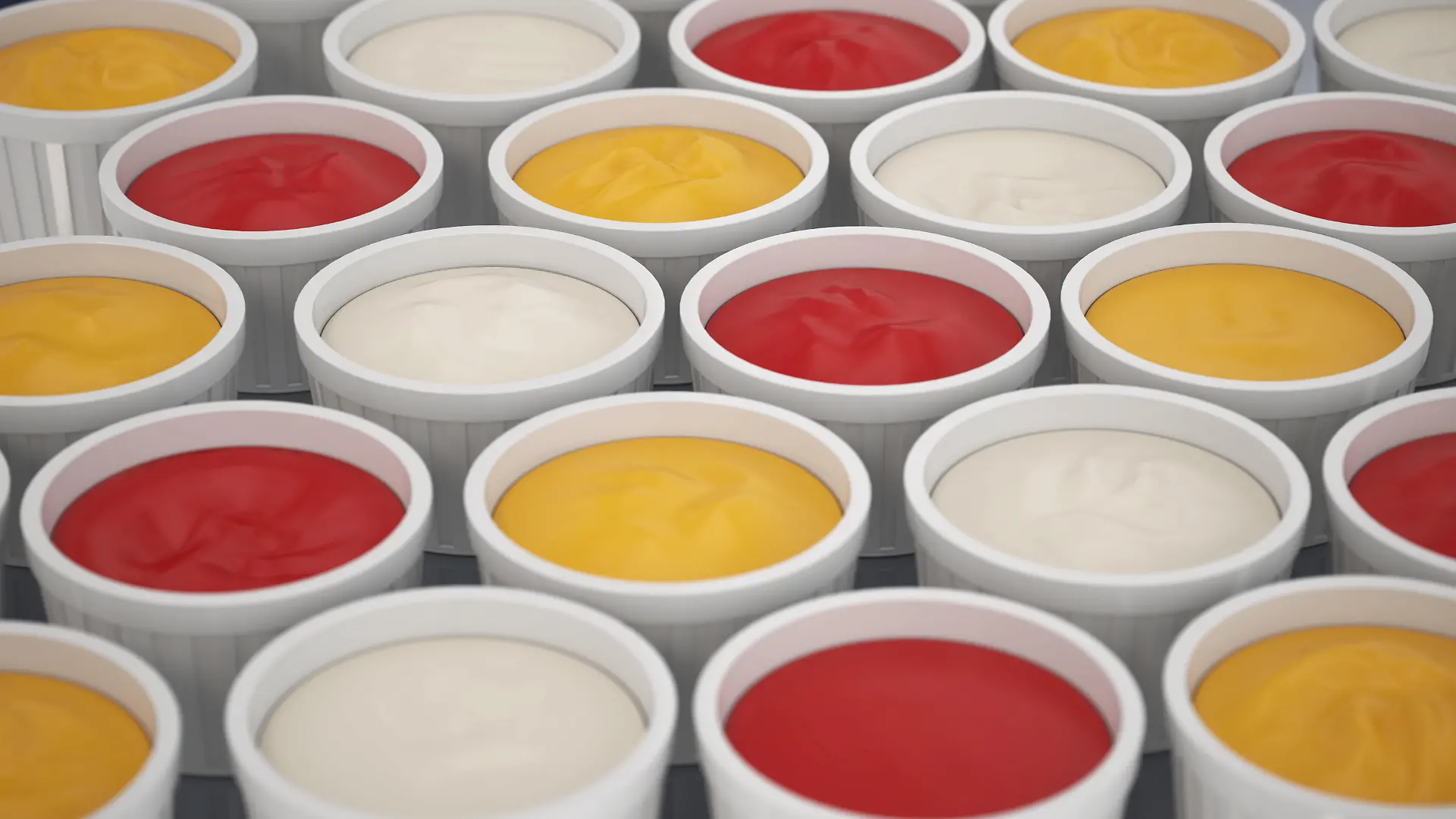 Senf, Ketchup und Mayo
