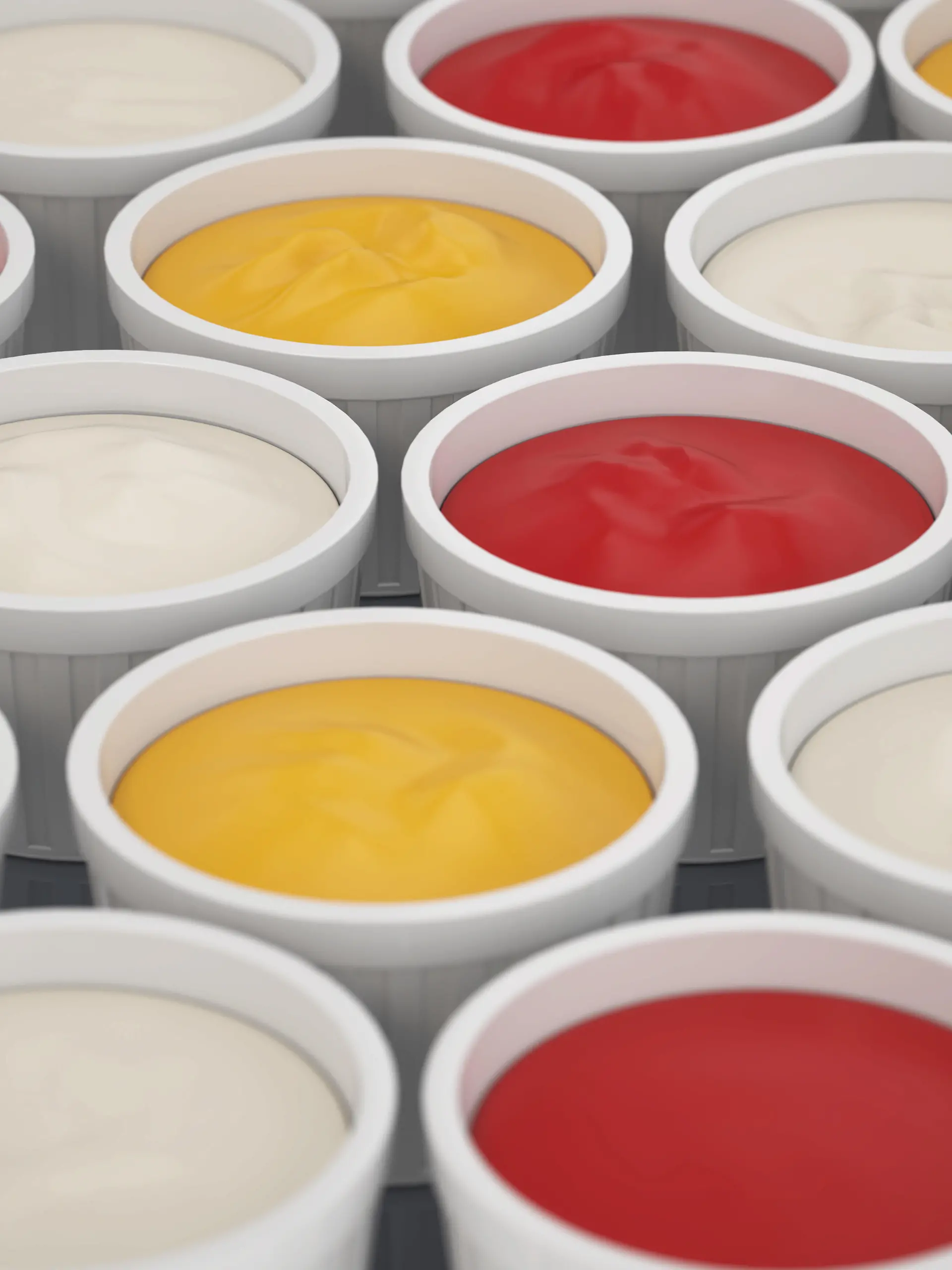 Senf, Ketchup und Mayo