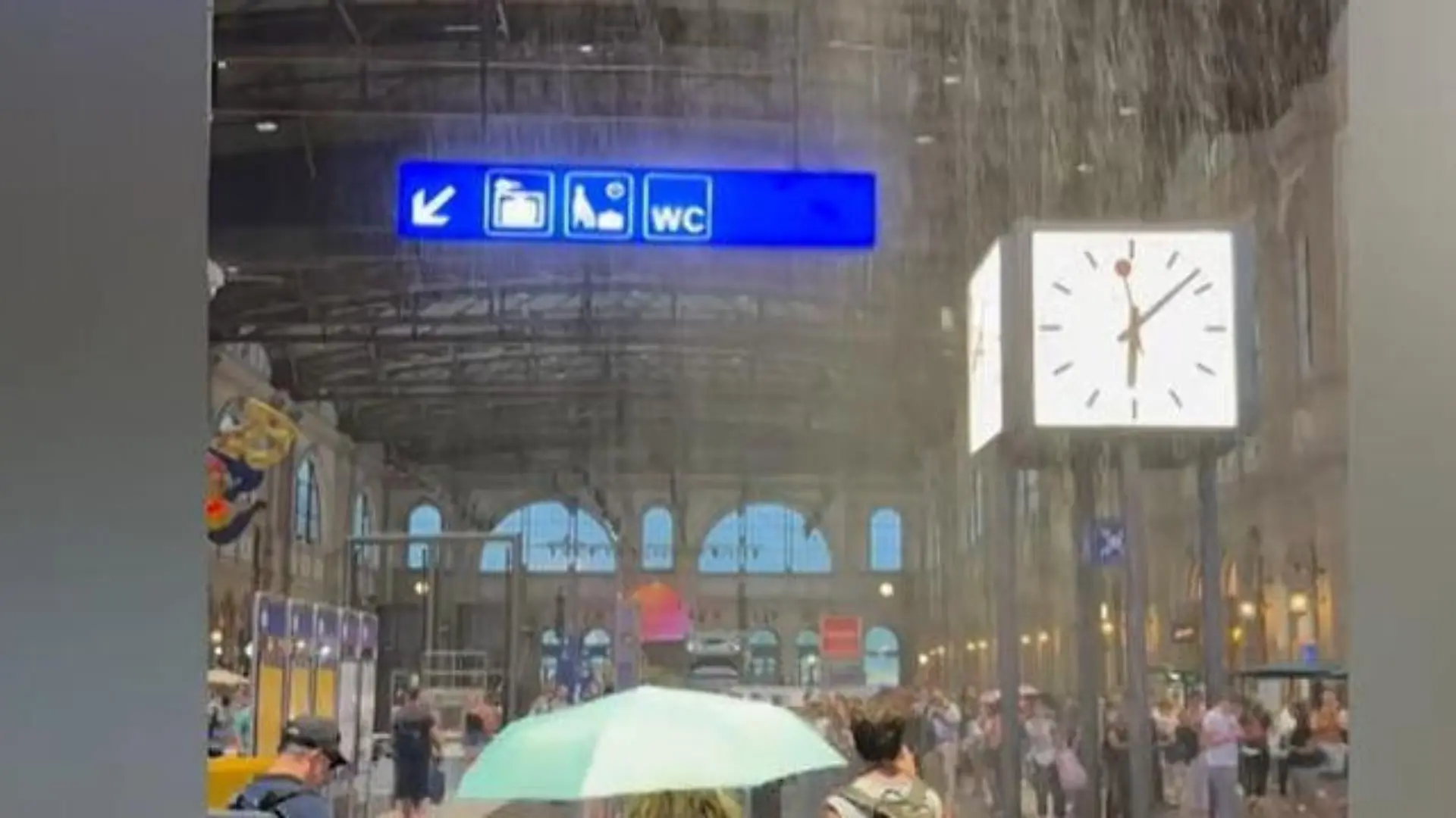 Gewitter, Sturmböen und tausende Blitze! Heftige Unwetter sorgen in Zürich für Chaos Hauptbahnhof unter Wasser