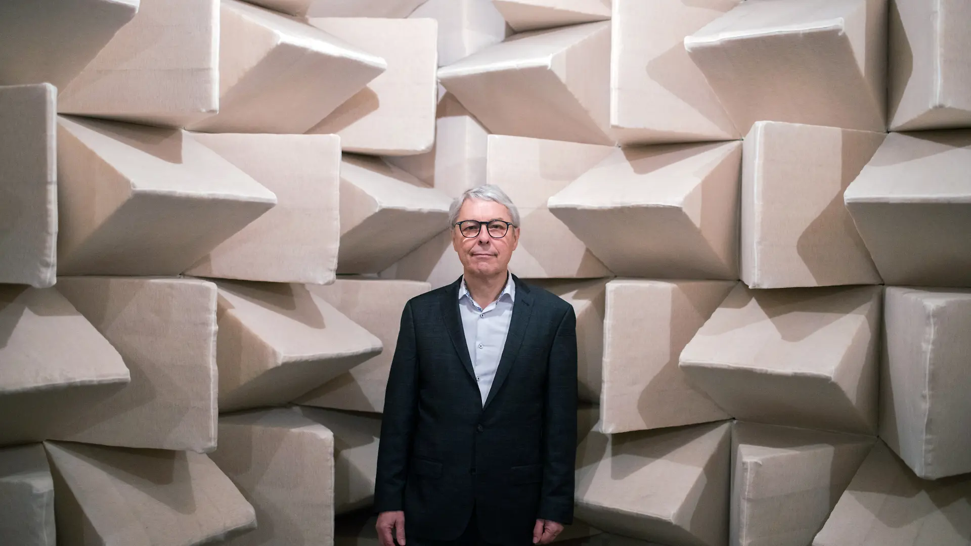 Claude Guillemot, co-founder of Ubisoft SA and chief executive officer of Guillemot Corp., in an anechoic chamber at the Guillemot office in Carentoir, France, on Thursday, Jan. 26, 2023. The five Guillemot brothers have forged a common vision for Ubisoft which they founded in the 1980s in a sleepy northwestern French town, catapulting it into one of the largest stand-alone studios in the $200 billion global video games industry. Photographer: Nathan Laine/Bloomberg via Getty Images
