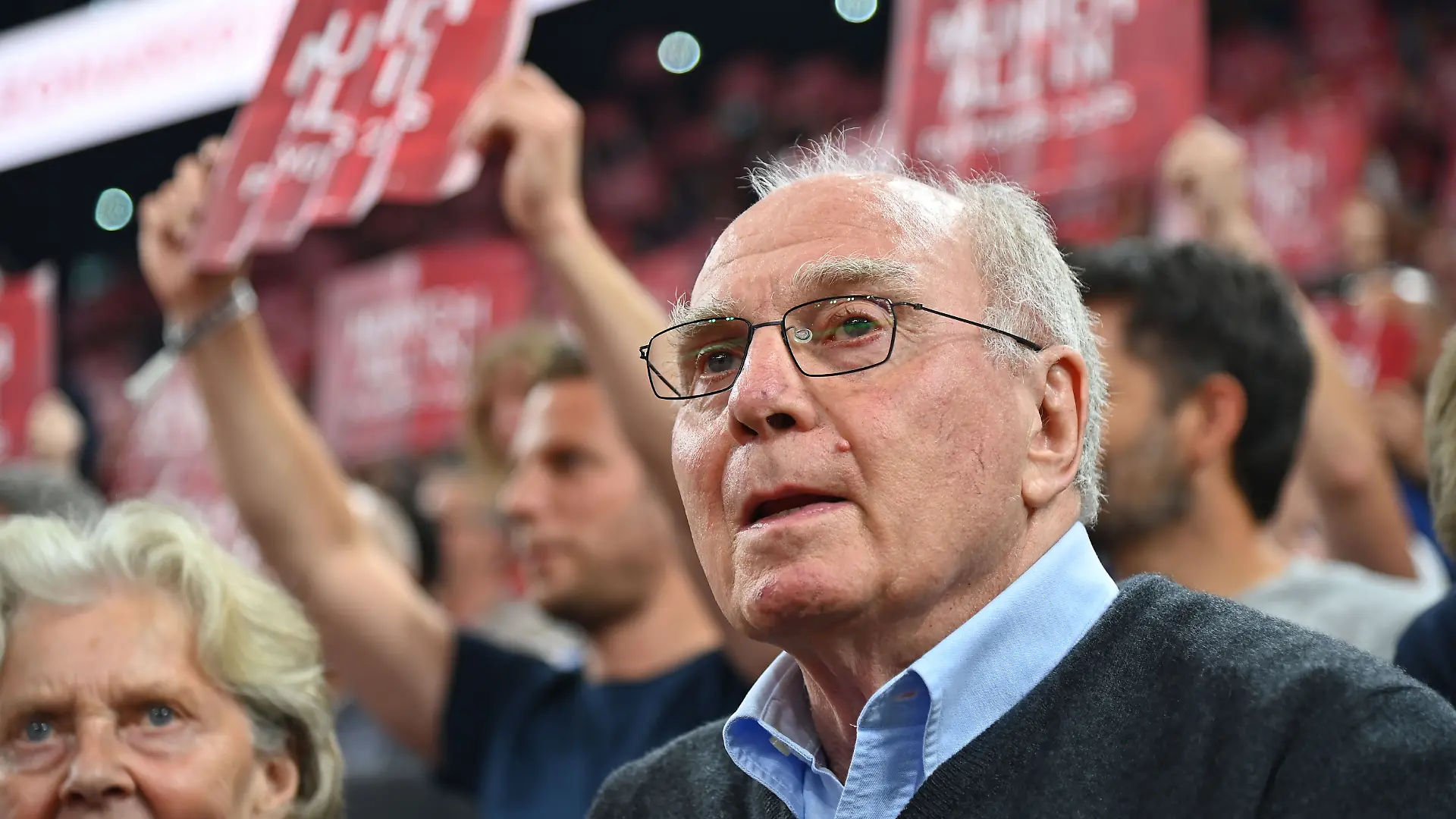 Uli HOENESS (H?ness,Ehrenpraesident Bayern Muenchen), Einzelbild,angeschnittenes Einzelmotiv,Portraet,Portrait,Portr?t. Basketball BBL,Saison 2025/2026 Play Off Finale Spiel 1, FC Bayern Muenchen - Alba Berlin am 12.06.2026 S A P G A R D EN