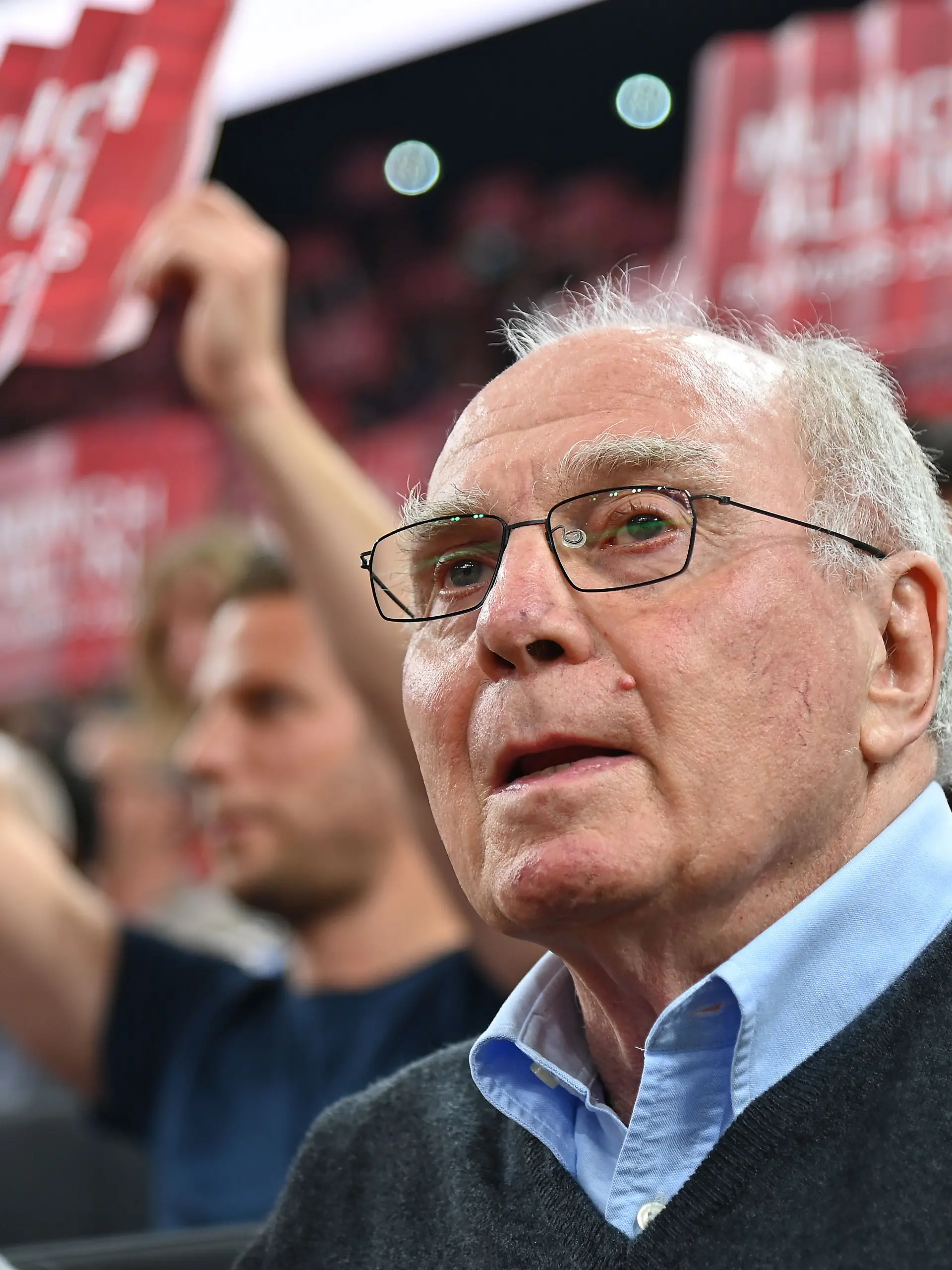 Uli HOENESS (H?ness,Ehrenpraesident Bayern Muenchen), Einzelbild,angeschnittenes Einzelmotiv,Portraet,Portrait,Portr?t. Basketball BBL,Saison 2025/2026 Play Off Finale Spiel 1, FC Bayern Muenchen - Alba Berlin am 12.06.2026 S A P G A R D EN