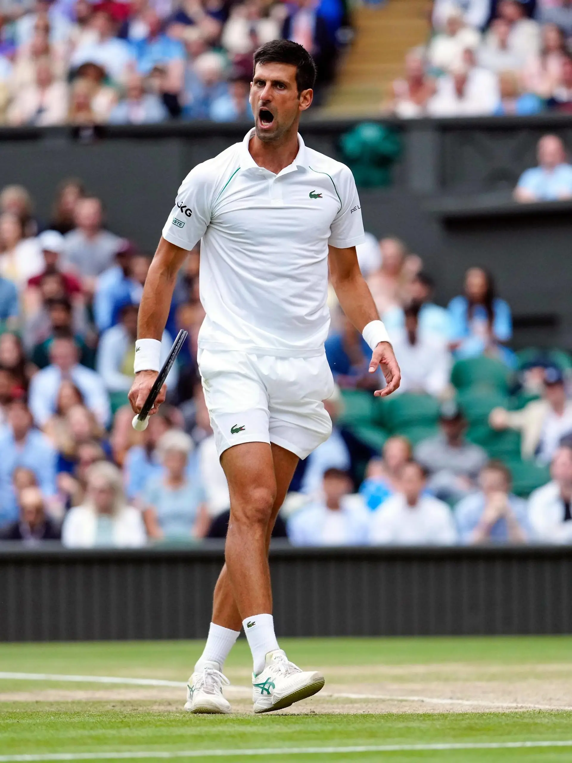 Mandatory Credit: Photo by Shutterstock 12202136dh Novak Djokovic during his semi-final match Wimbledon Tennis Championships, Day 11, The All England Lawn Tennis and Croquet Club, London, UK - 09 Jul 2021 Wimbledon Tennis Championships, Day 11, The All England Lawn Tennis and Croquet Club, London, UK - 09 Jul 2021 PUBLICATIONxINxGERxSUIxAUTXHUNxGRExMLTxCYPxROMxBULxUAExKSAxONLY Copyright: xShutterstockx 12202136dh 