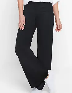 Ausgestellte Stoffhose in Schwarz